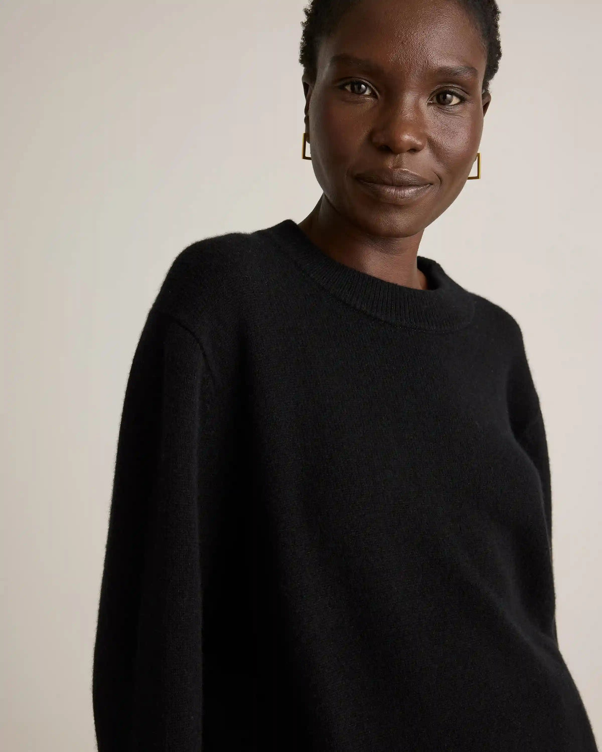 Mongolian Cashmere Oversized Crewneck Sweater