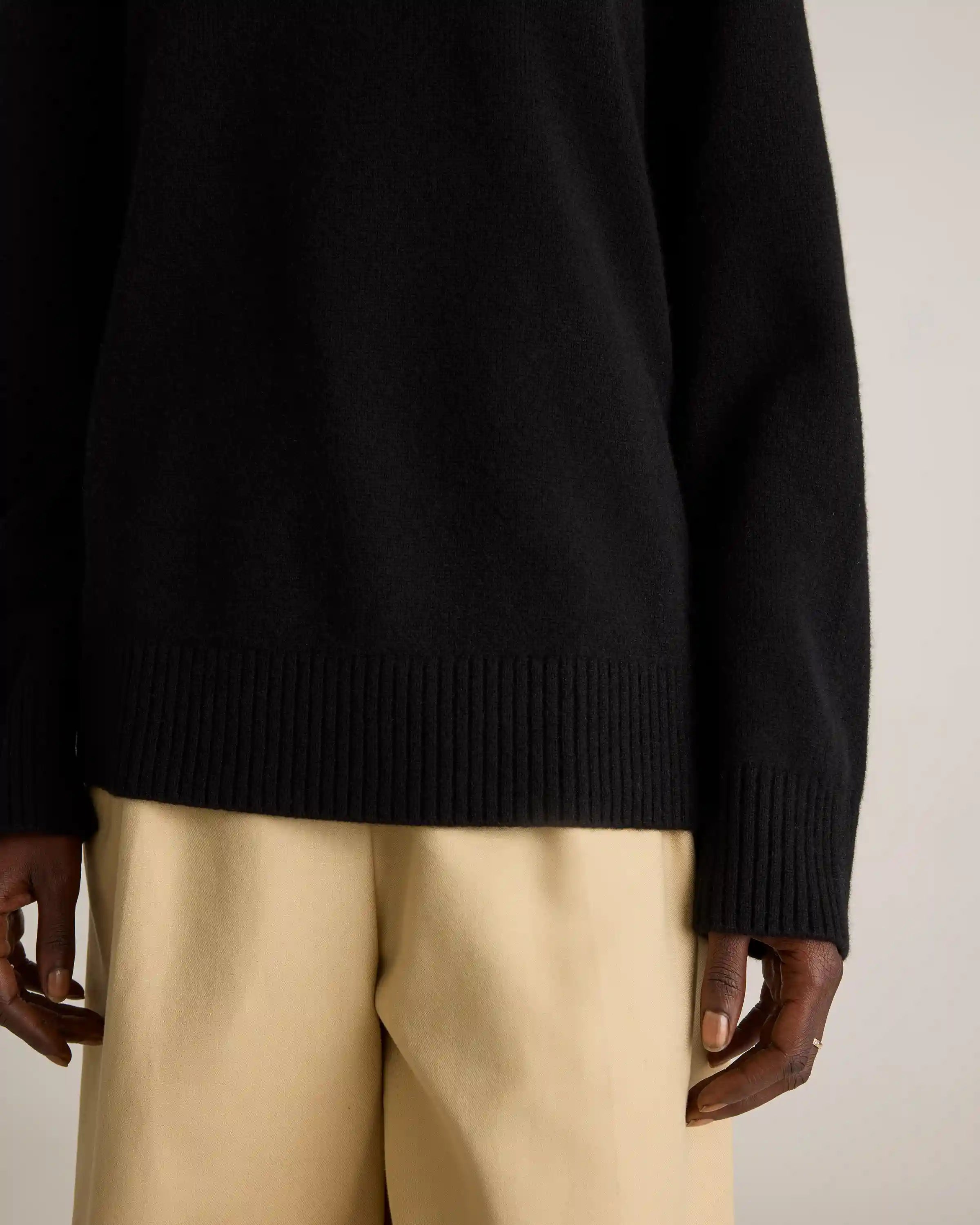 Mongolian Cashmere Oversized Crewneck Sweater