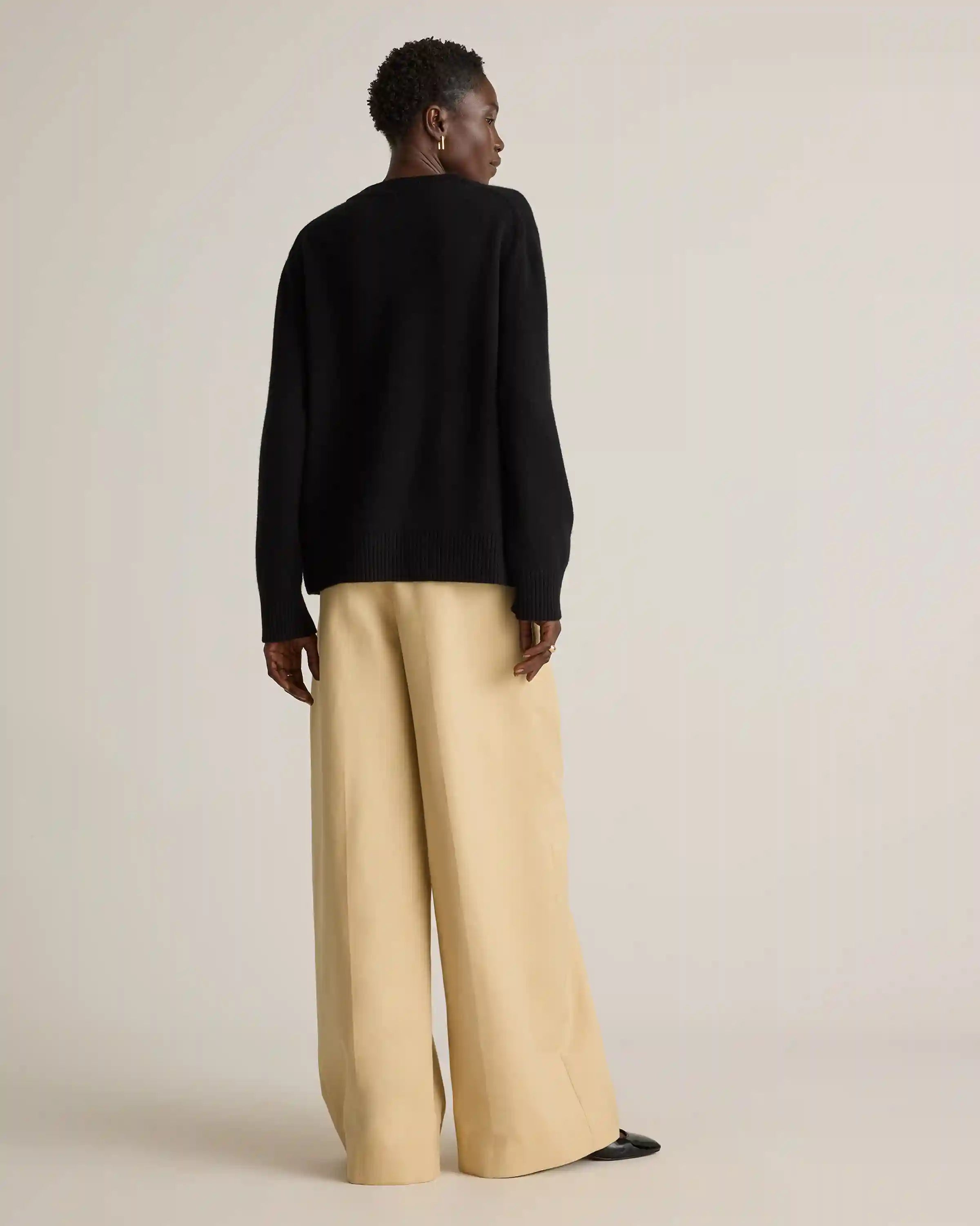 Mongolian Cashmere Oversized Crewneck Sweater