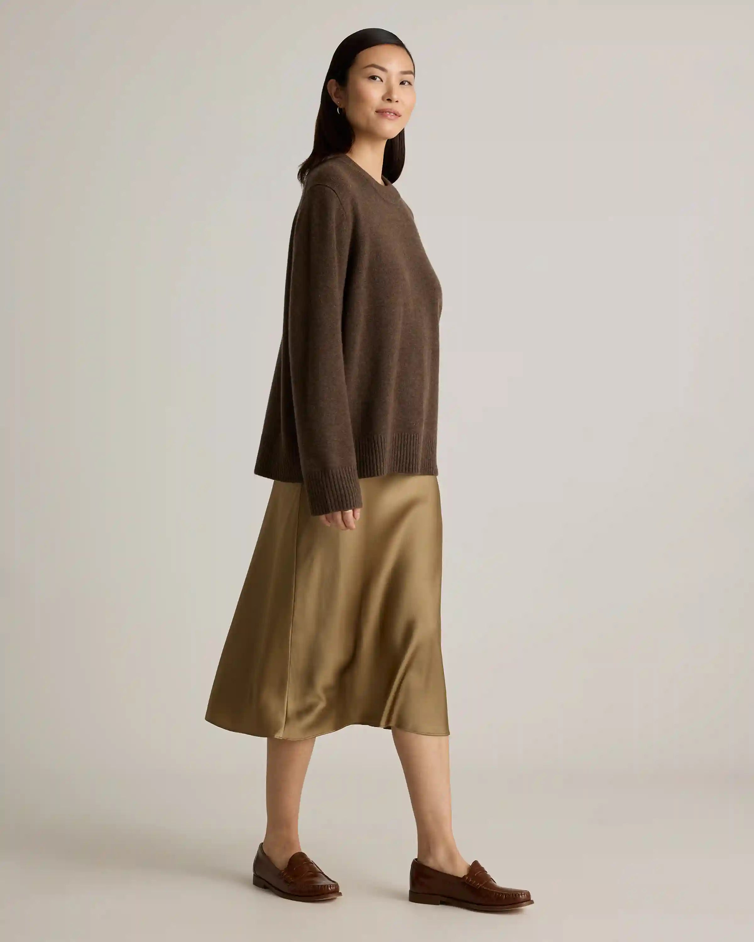 Mongolian Cashmere Oversized Crewneck Sweater