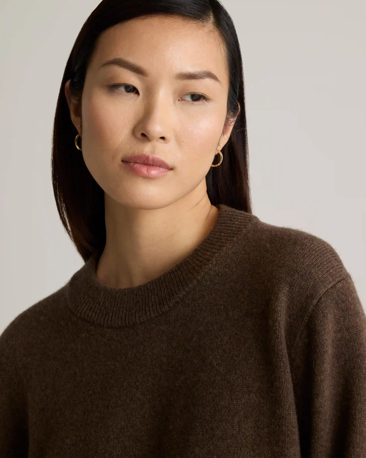 Mongolian Cashmere Oversized Crewneck Sweater