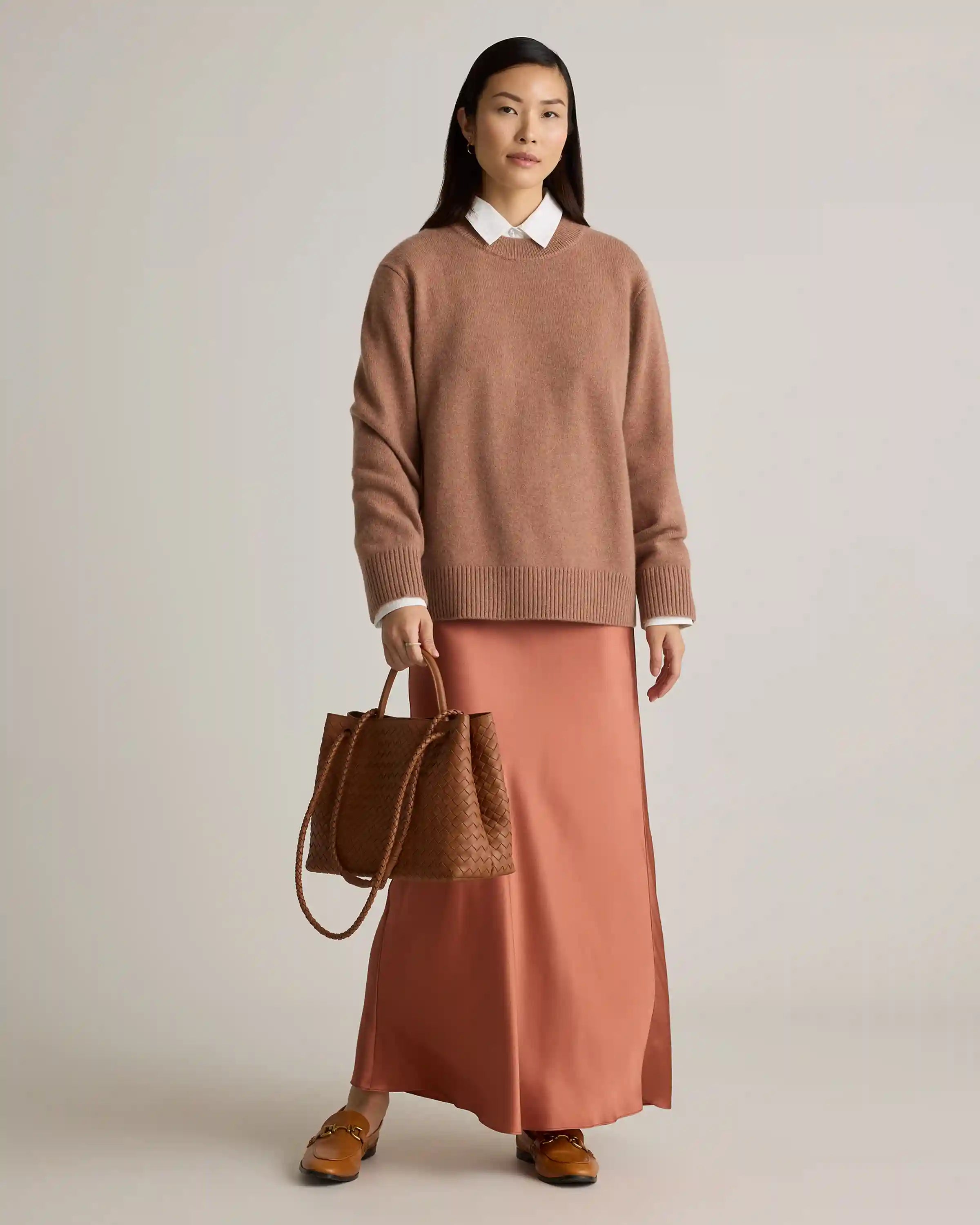 Mongolian Cashmere Oversized Crewneck Sweater