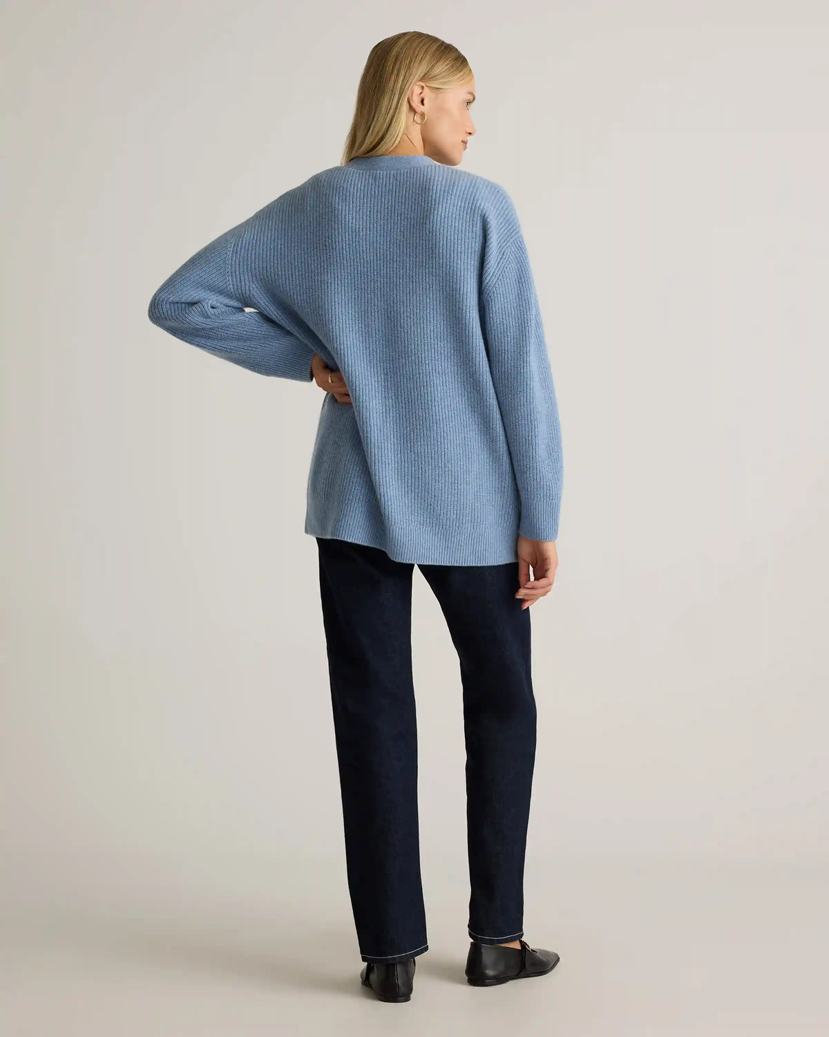 Mongolian Cashmere Oversized Boyfriend Cardigan Sweater