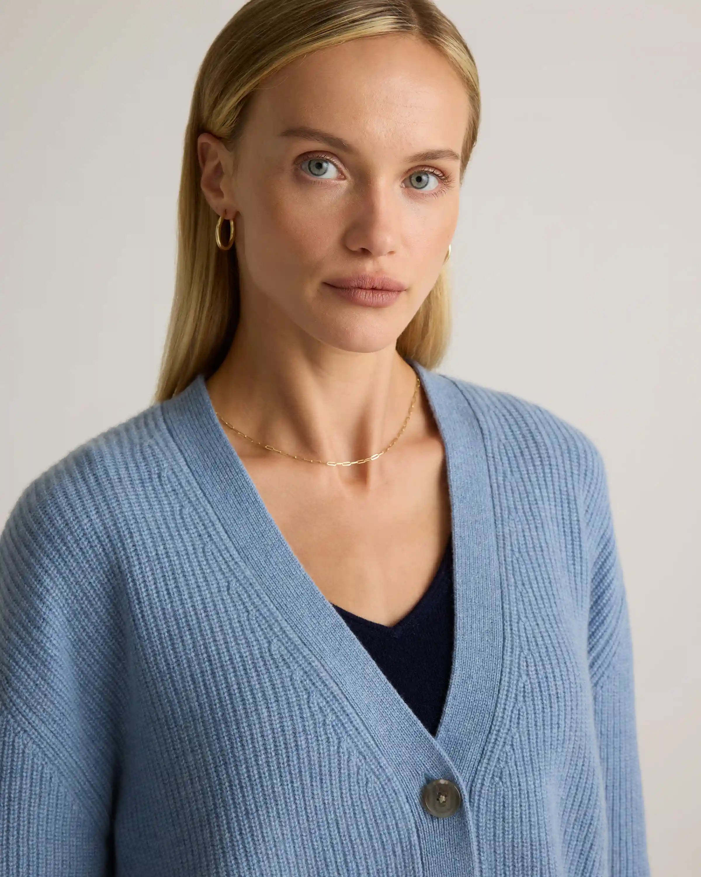 Mongolian Cashmere Oversized Boyfriend Cardigan Sweater