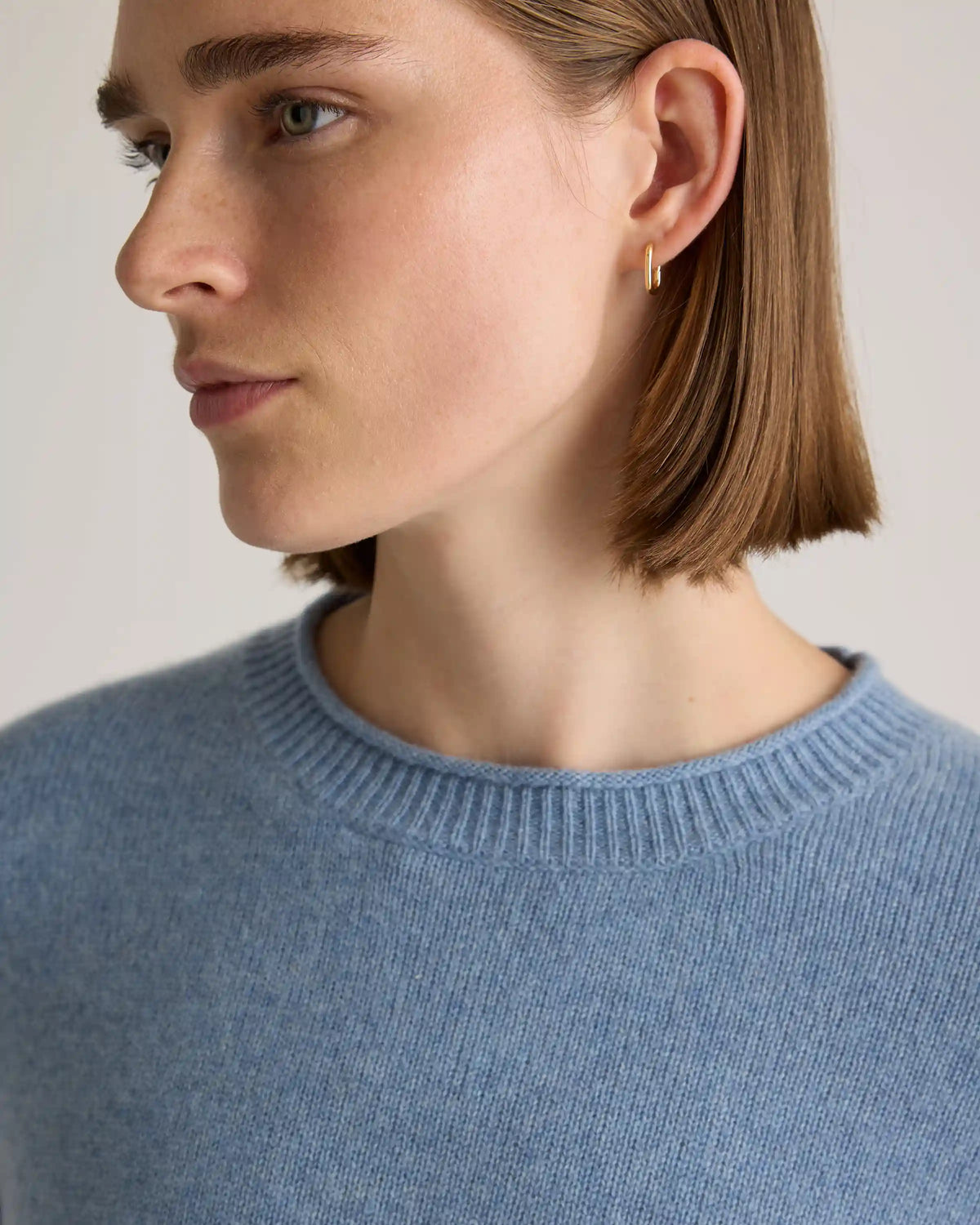 Mongolian Cashmere Boxy Crewneck Sweater