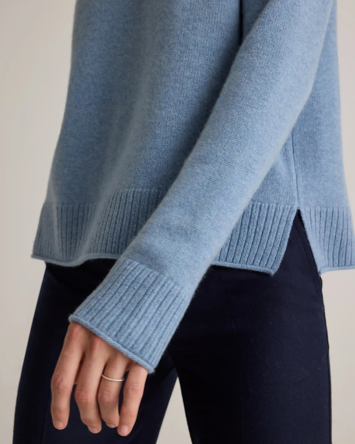 Mongolian Cashmere Boxy Crewneck Sweater