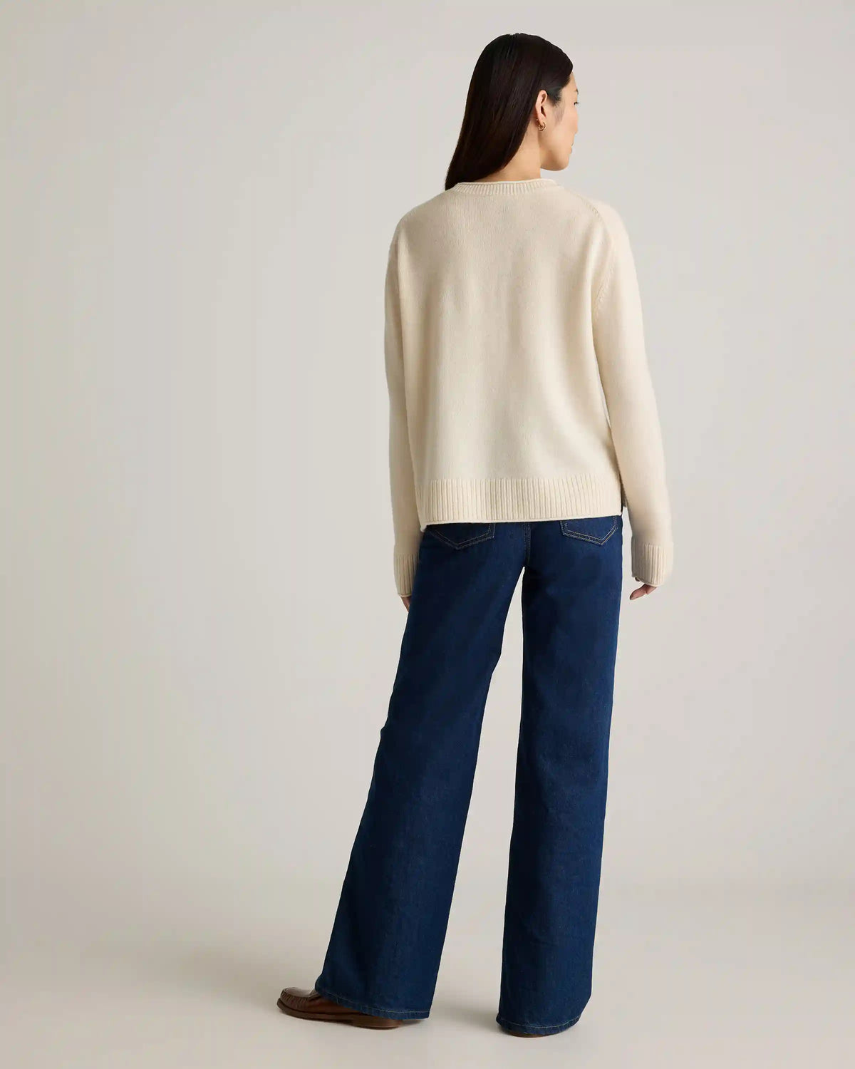 Mongolian Cashmere Boxy Crewneck Sweater