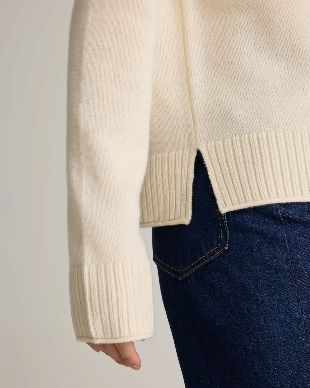 Mongolian Cashmere Boxy Crewneck Sweater