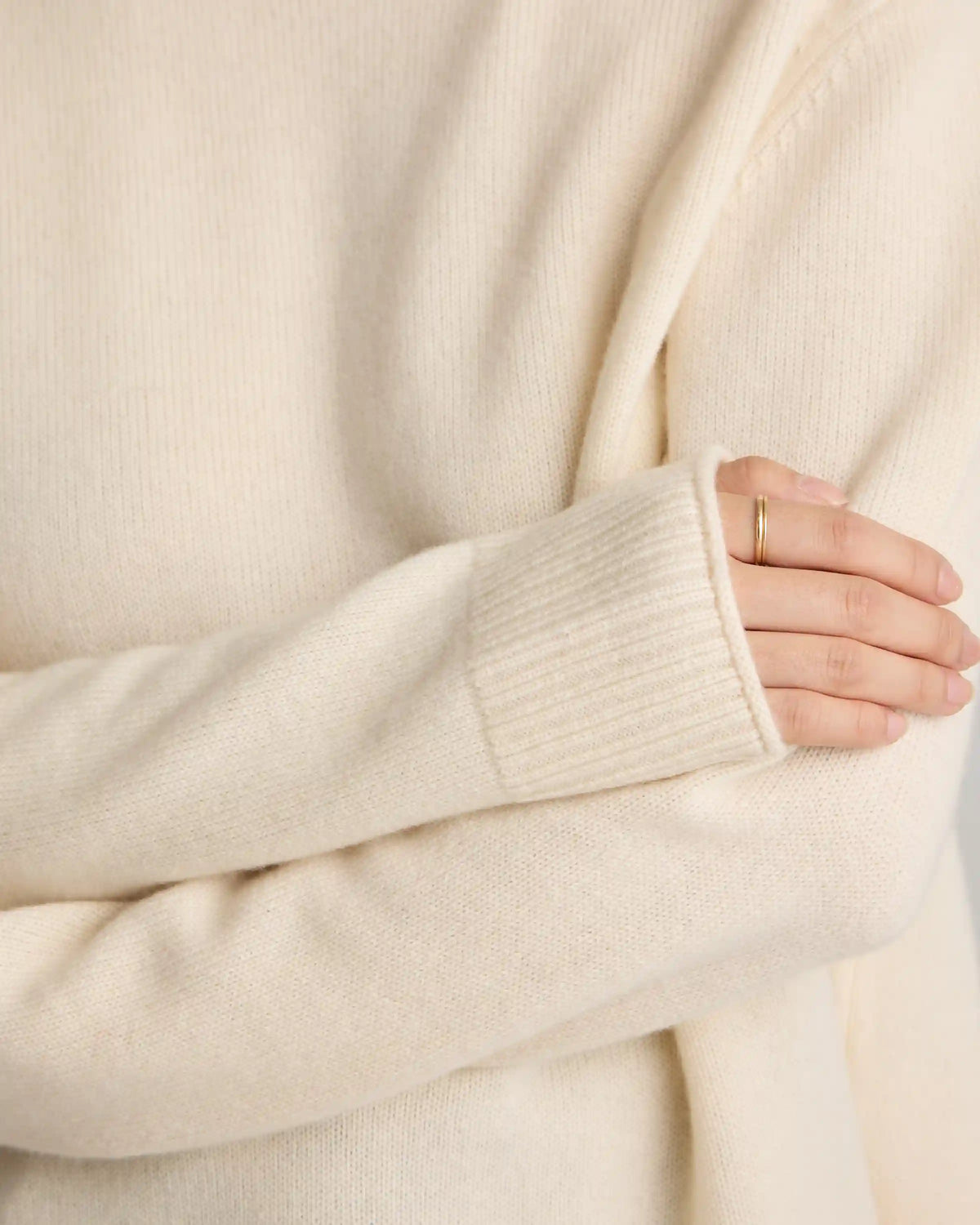 Mongolian Cashmere Boxy Crewneck Sweater