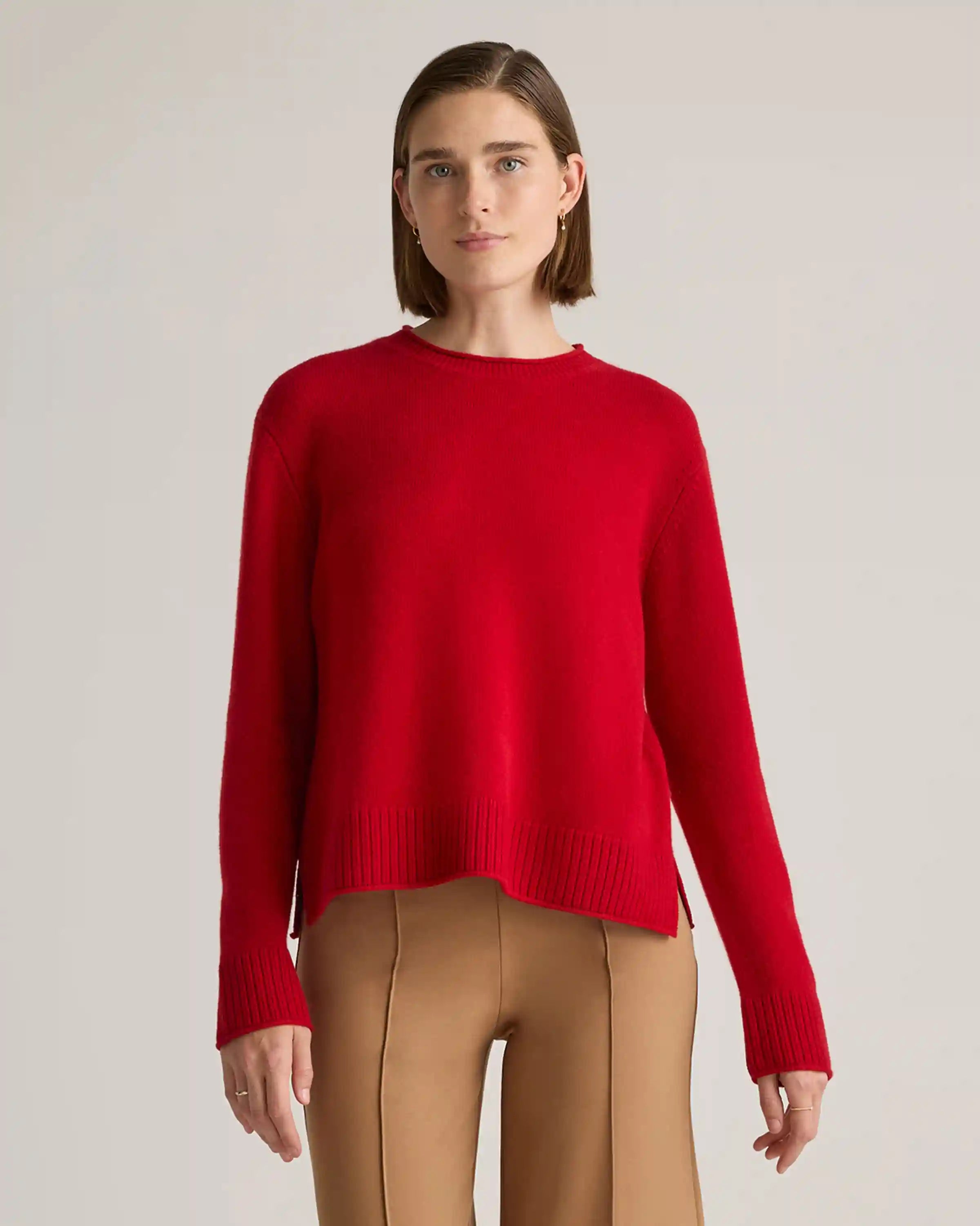 Mongolian Cashmere Boxy Crewneck Sweater