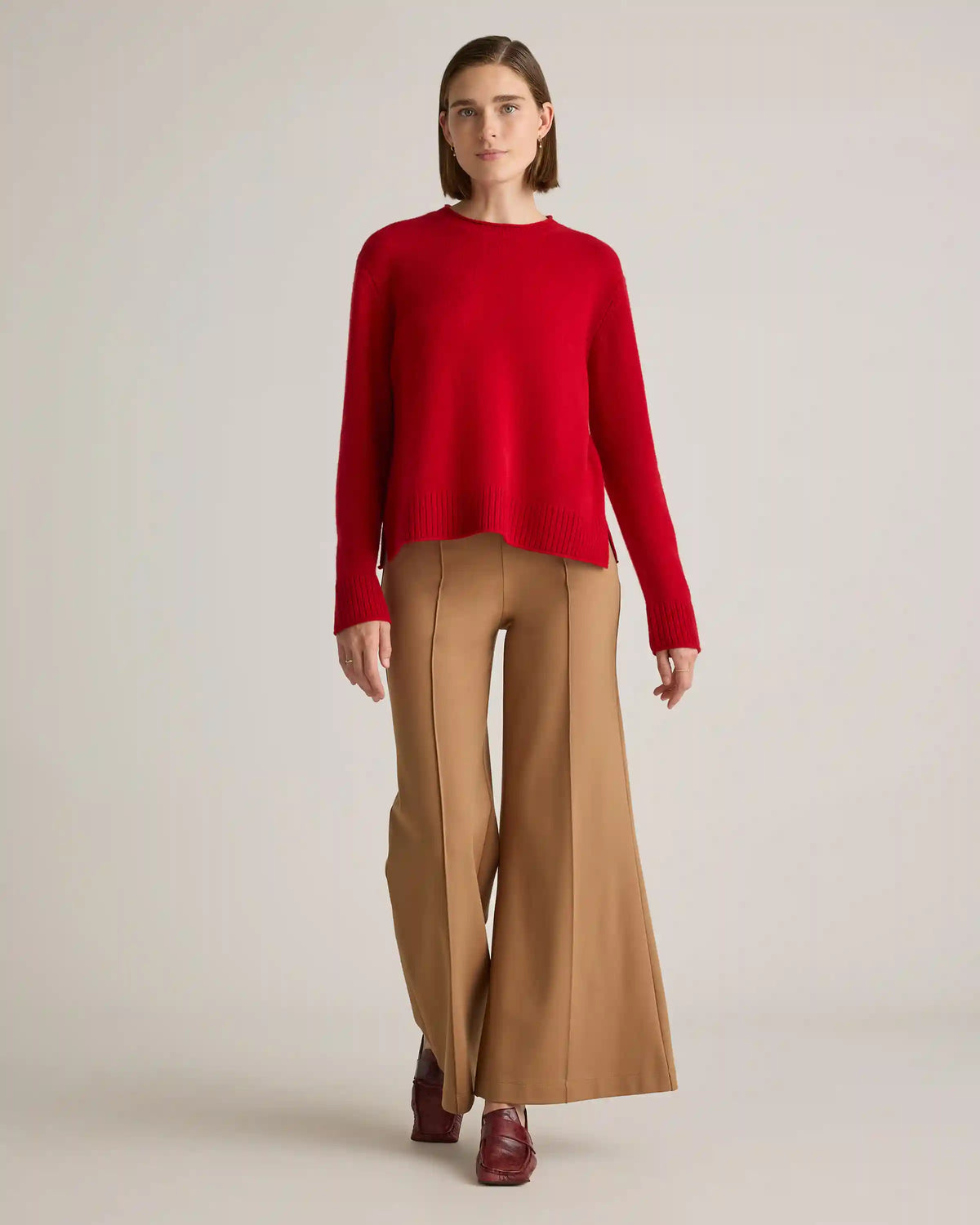 Mongolian Cashmere Boxy Crewneck Sweater