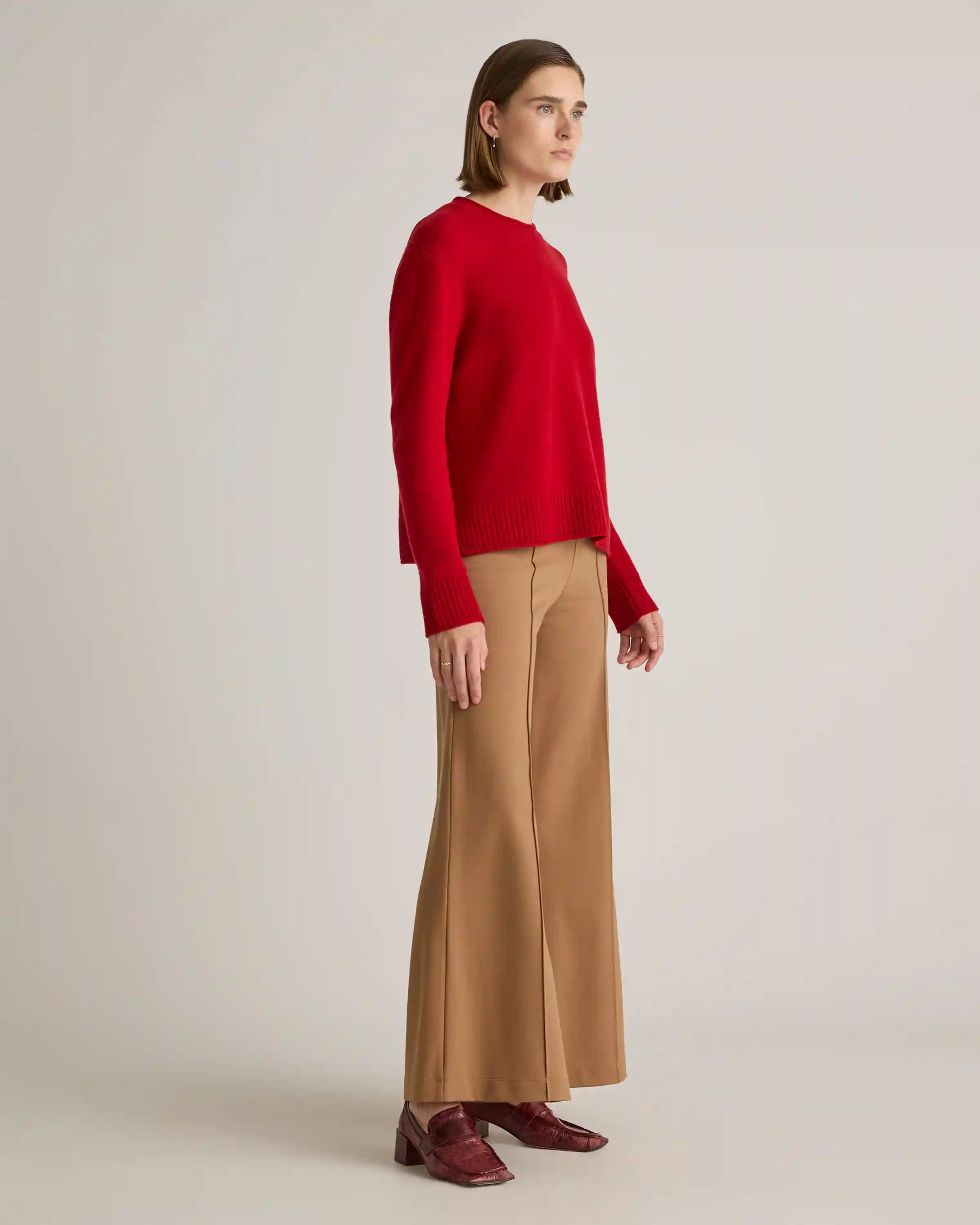 Mongolian Cashmere Boxy Crewneck Sweater