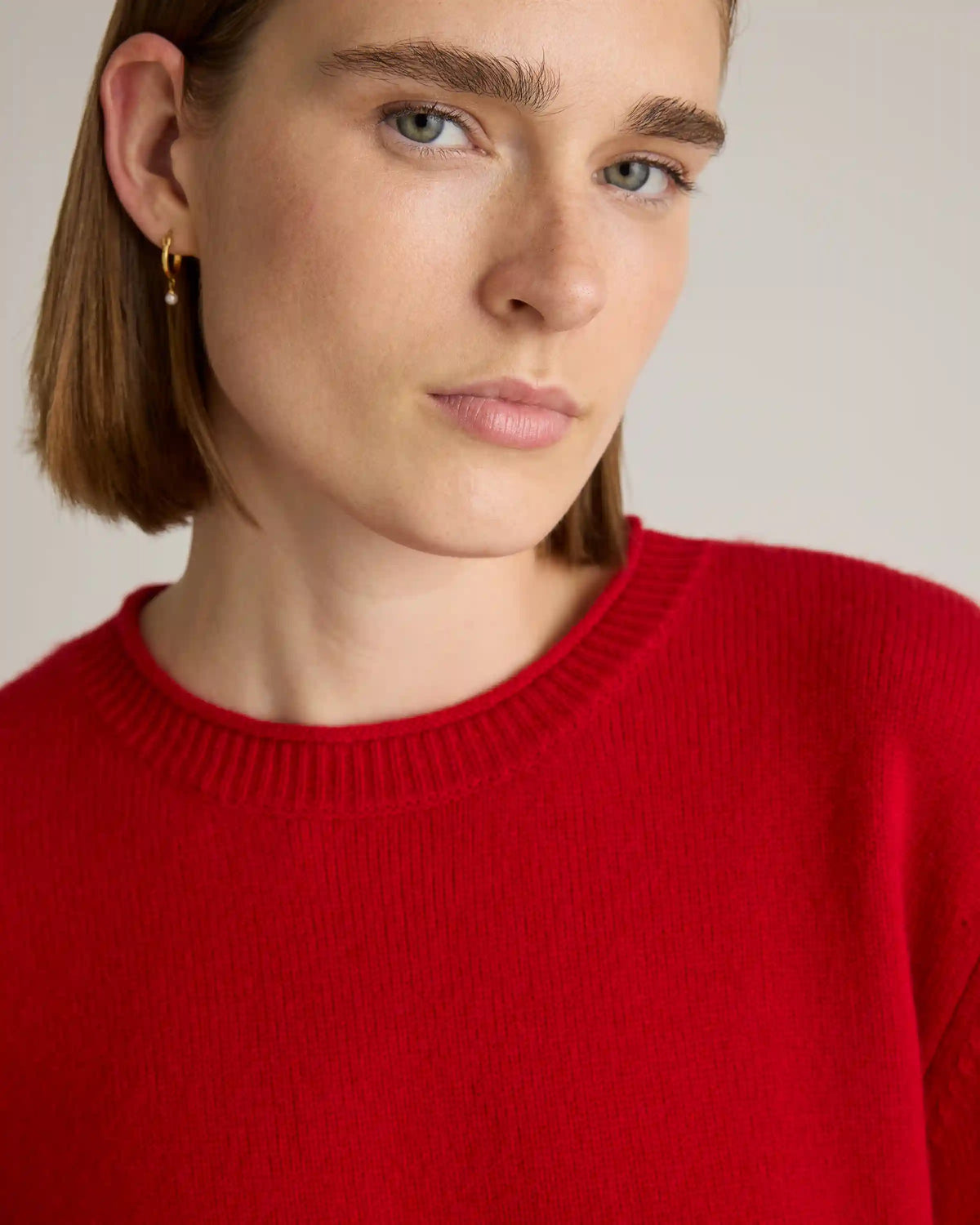 Mongolian Cashmere Boxy Crewneck Sweater