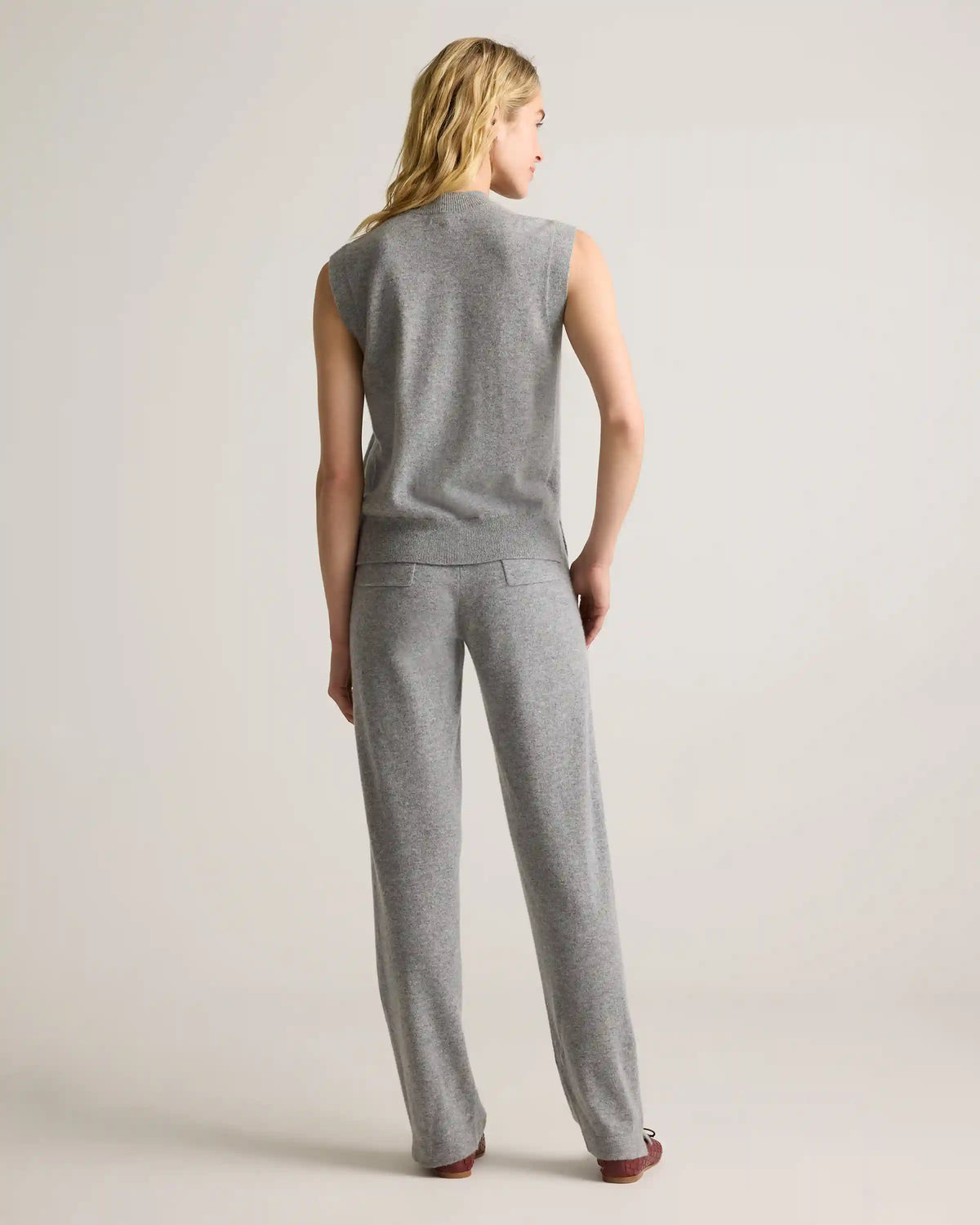 Mongolian Cashmere Mock Neck Sweater Vest