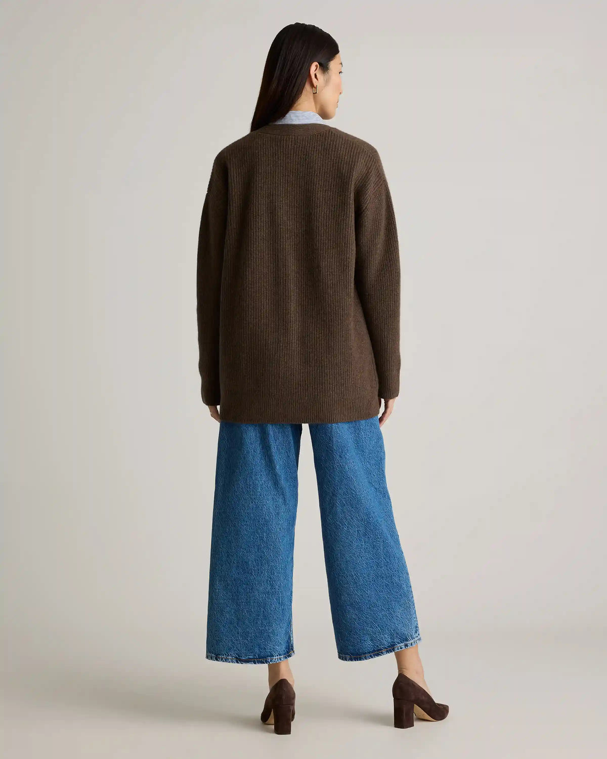 Mongolian Cashmere Oversized Boyfriend Cardigan Sweater