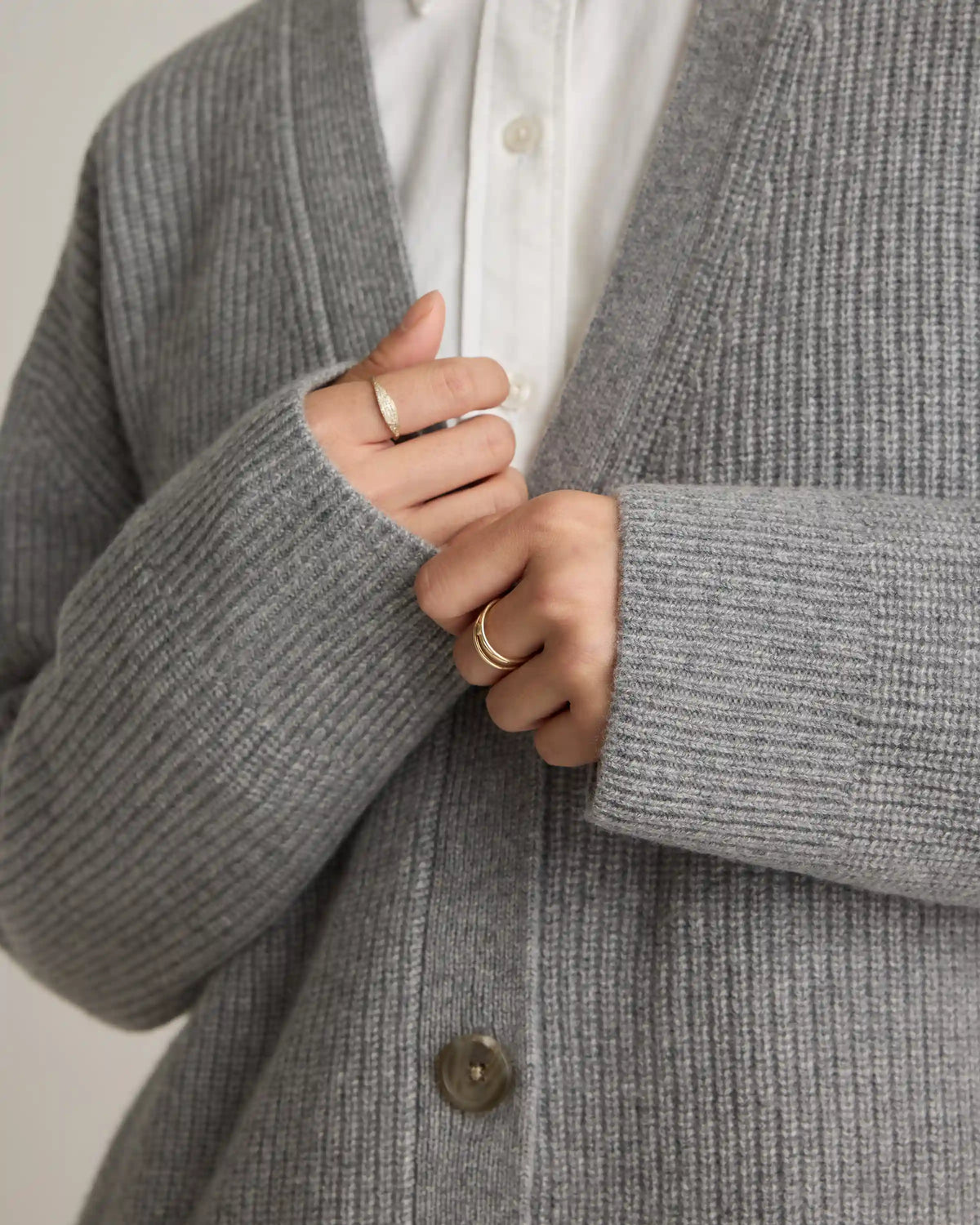 Mongolian Cashmere Oversized Boyfriend Cardigan Sweater