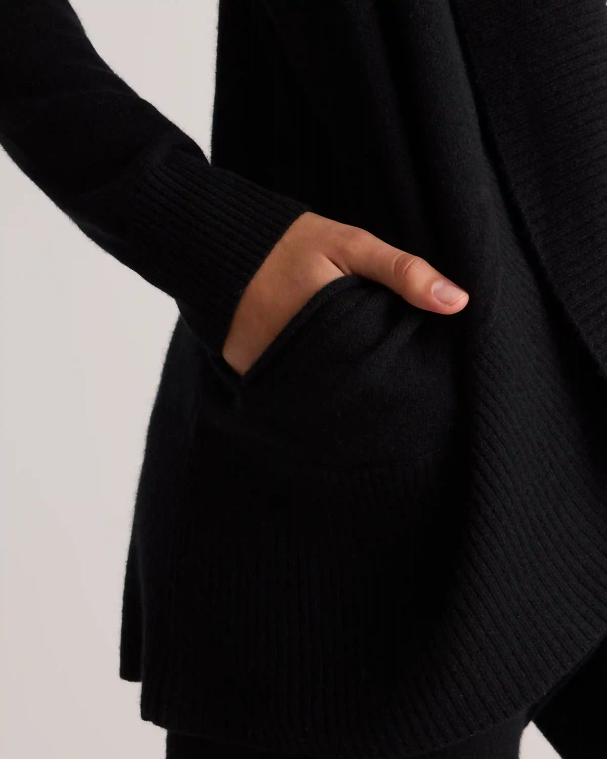 Mongolian Cashmere Open Cardigan Sweater