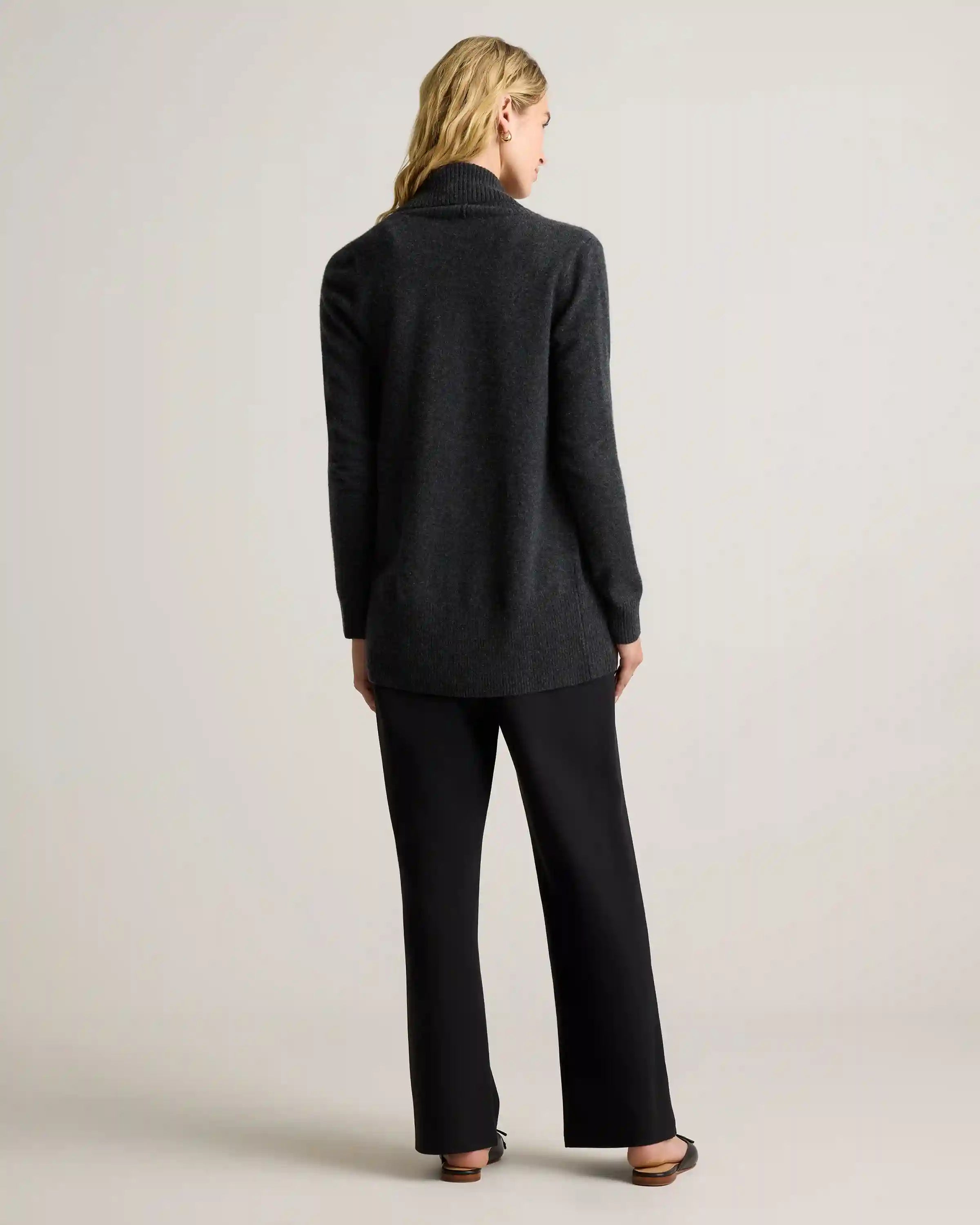 Mongolian Cashmere Open Cardigan Sweater