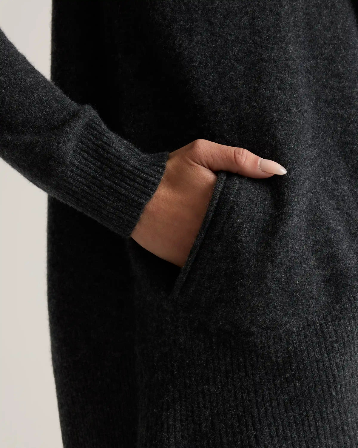 Mongolian Cashmere Open Cardigan Sweater