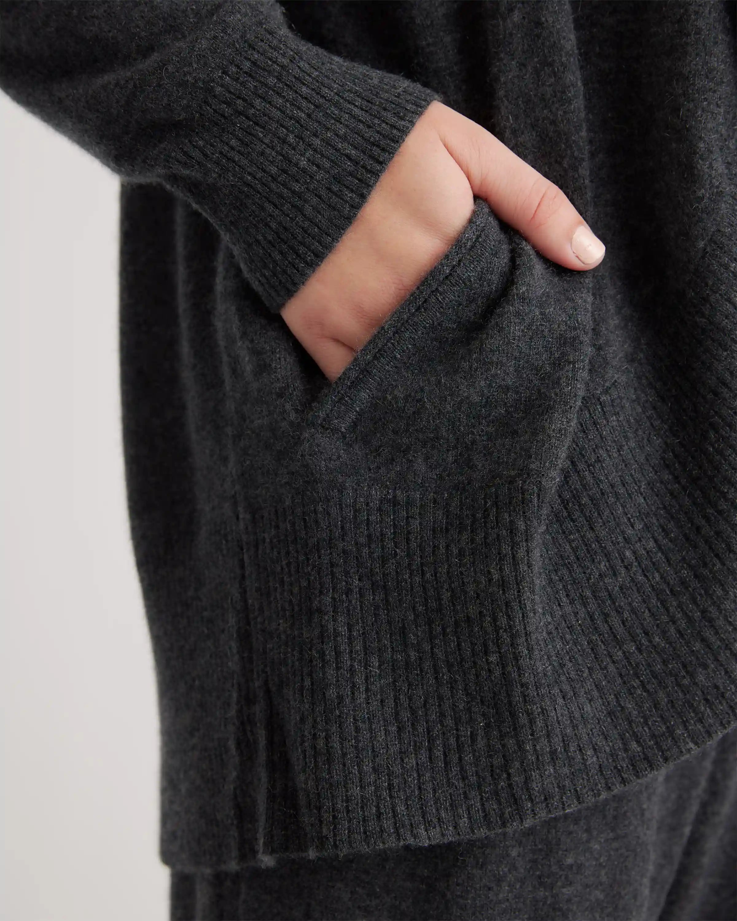 Mongolian Spring Cashmere Open Cardigan Sweater