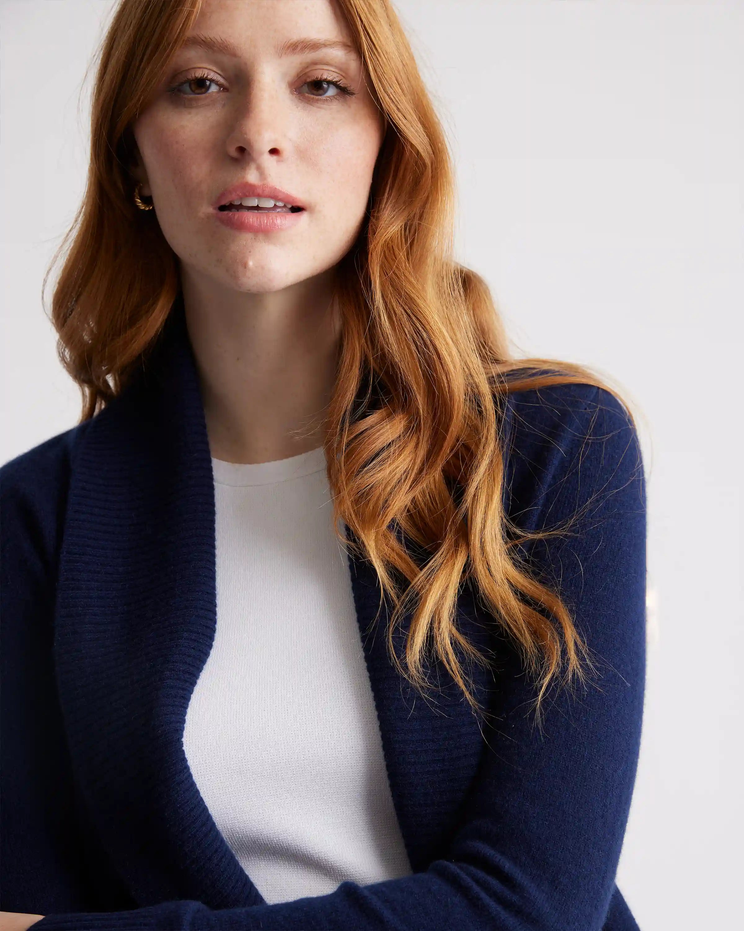 Mongolian Cashmere Open Cardigan Sweater