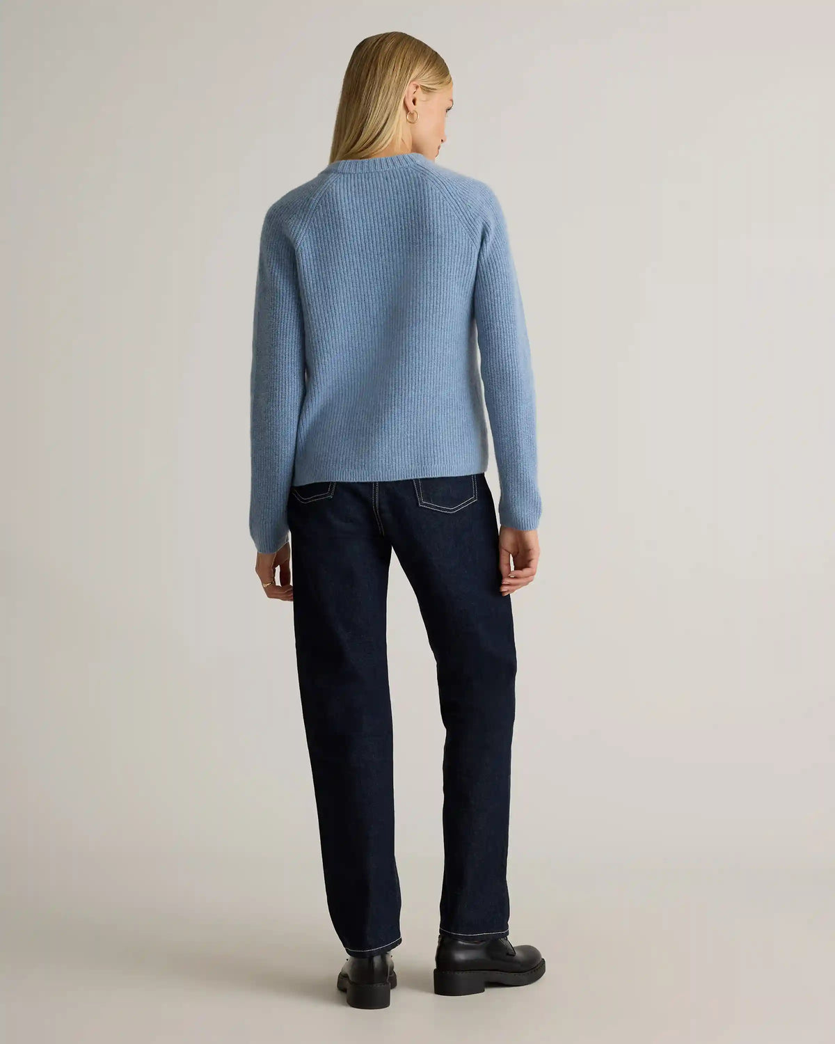 Mongolian Cashmere Fisherman Crewneck Sweater