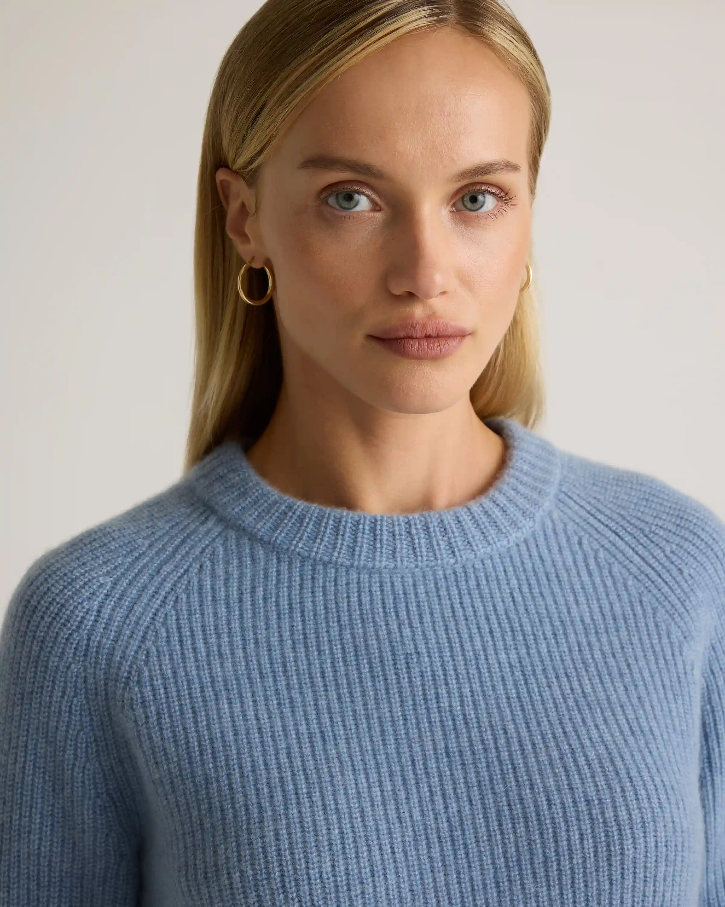 Mongolian Cashmere Fisherman Crewneck Sweater