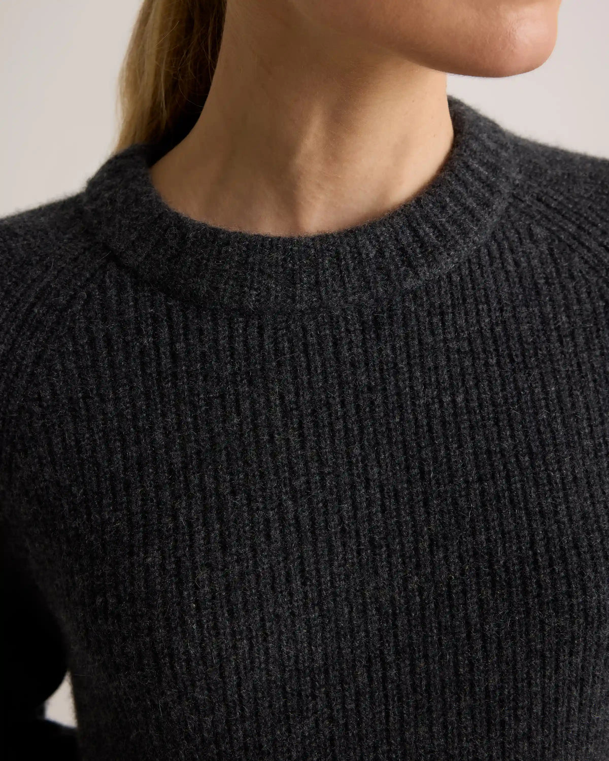 Mongolian Spring Cashmere Fisherman Crewneck Sweater