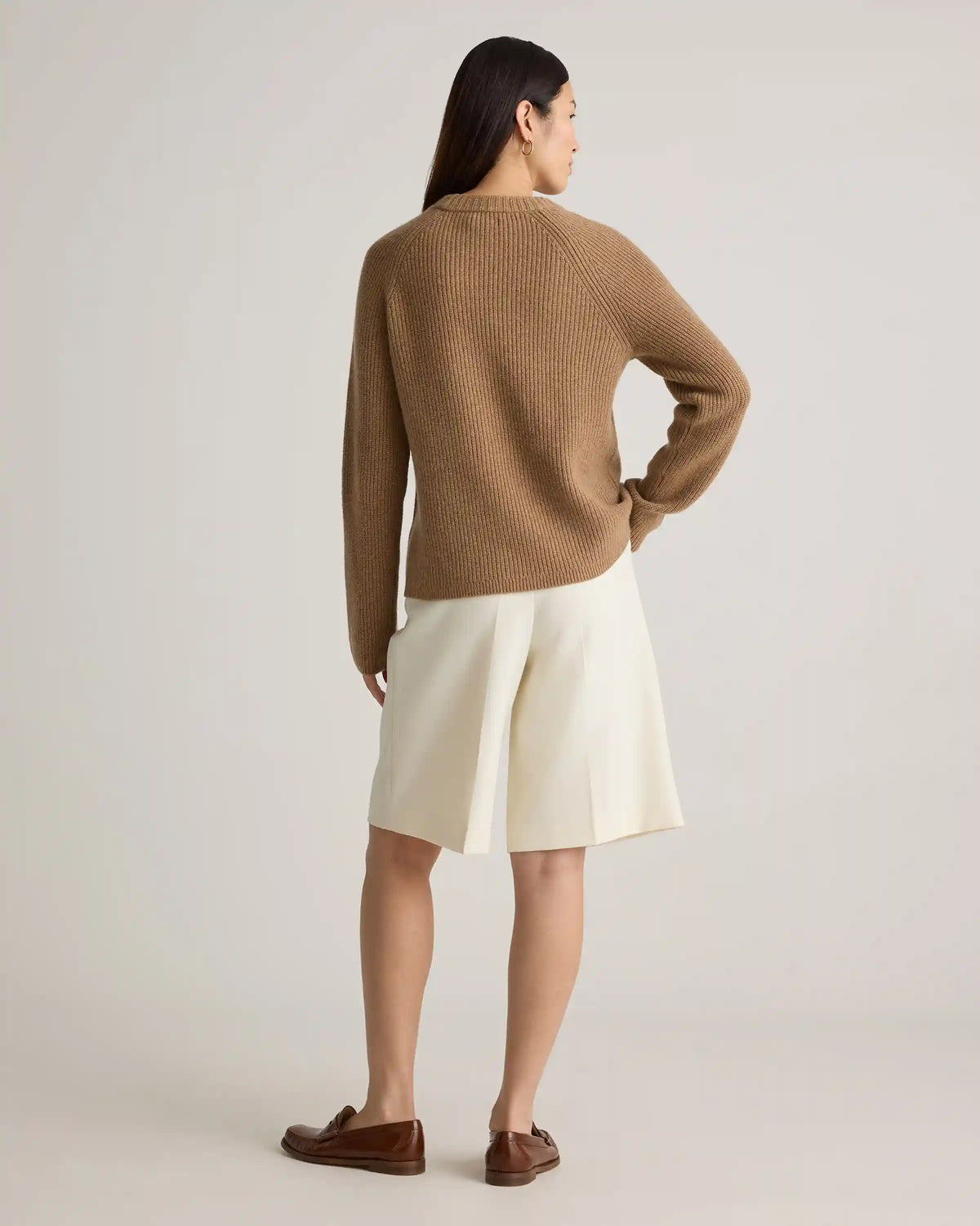 Mongolian Cashmere Fisherman Crewneck Sweater