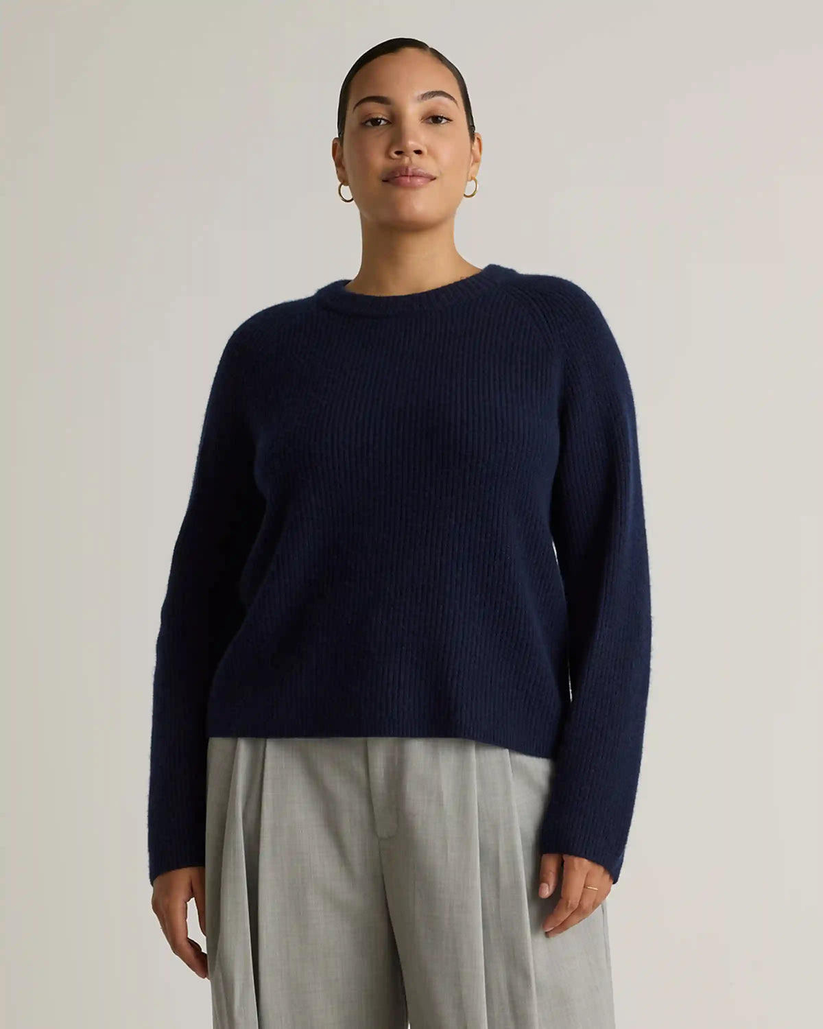 Mongolian Cashmere Fisherman Crewneck Sweater