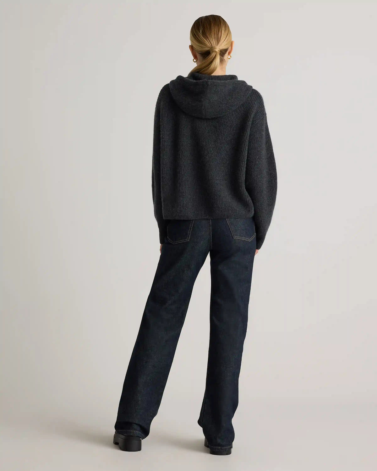 Mongolian Cashmere Fisherman Pullover Hoodie