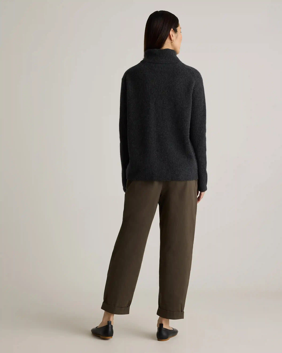 Mongolian Cashmere Fisherman Turtleneck Sweater
