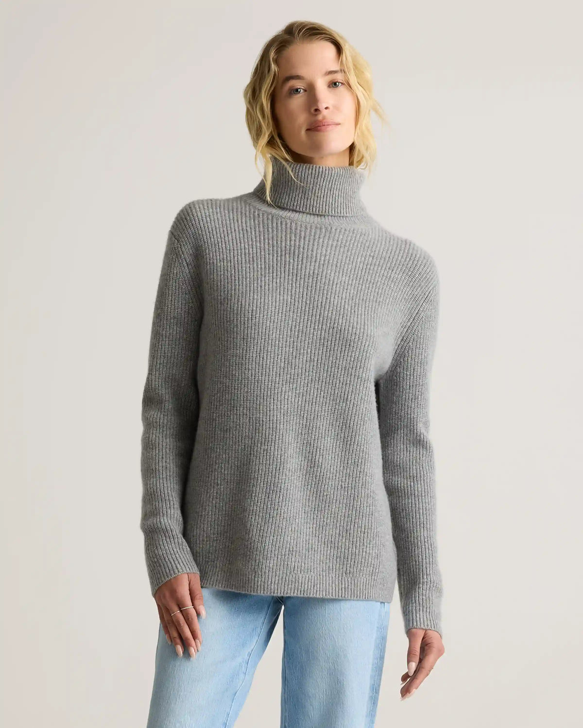Mongolian Cashmere Fisherman Turtleneck Sweater