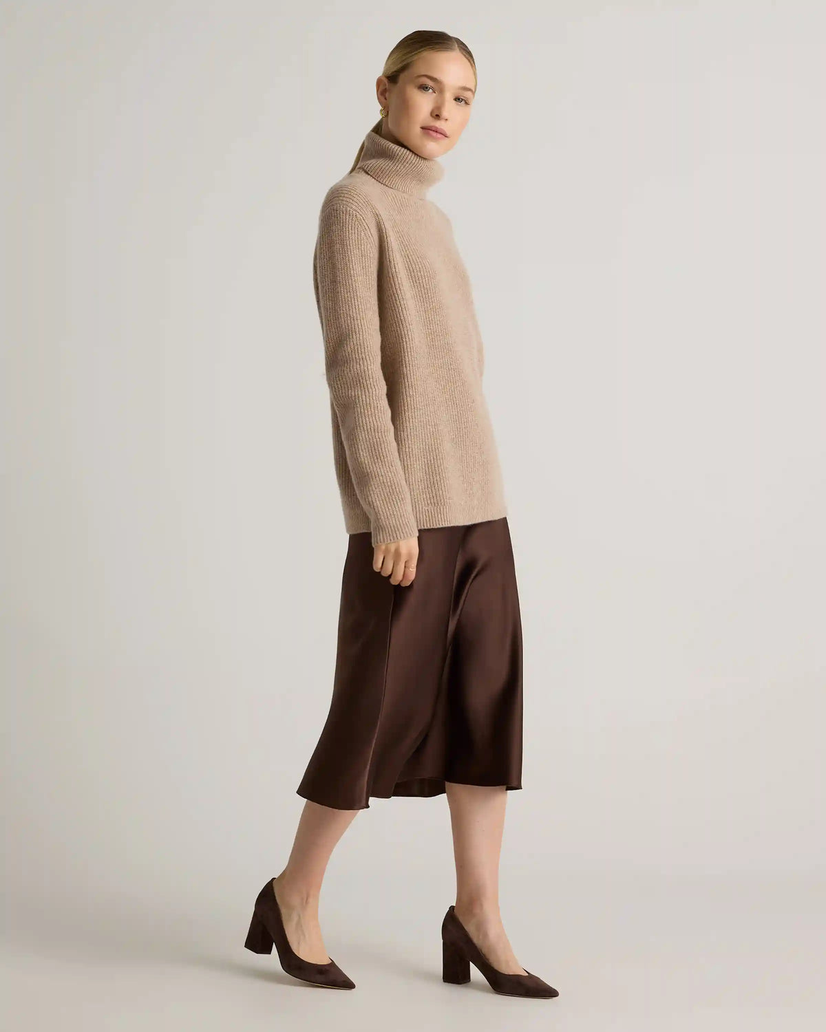 Mongolian Cashmere Fisherman Turtleneck Sweater