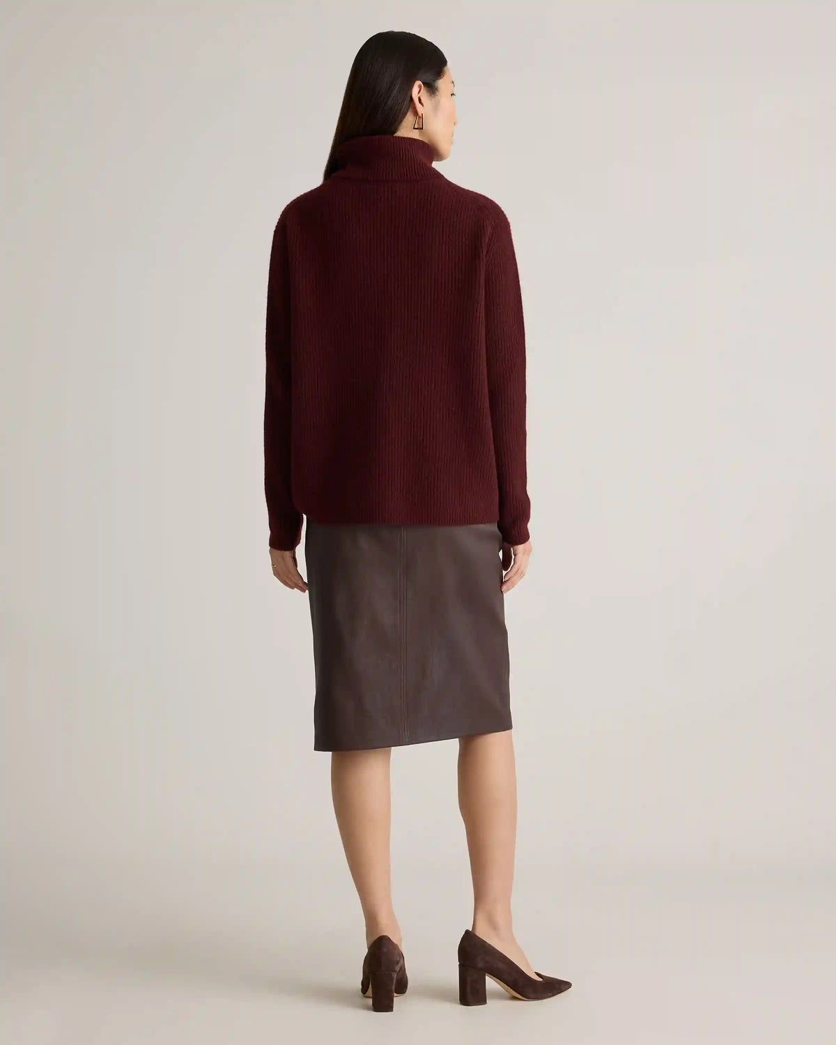 Mongolian Cashmere Fisherman Turtleneck Sweater