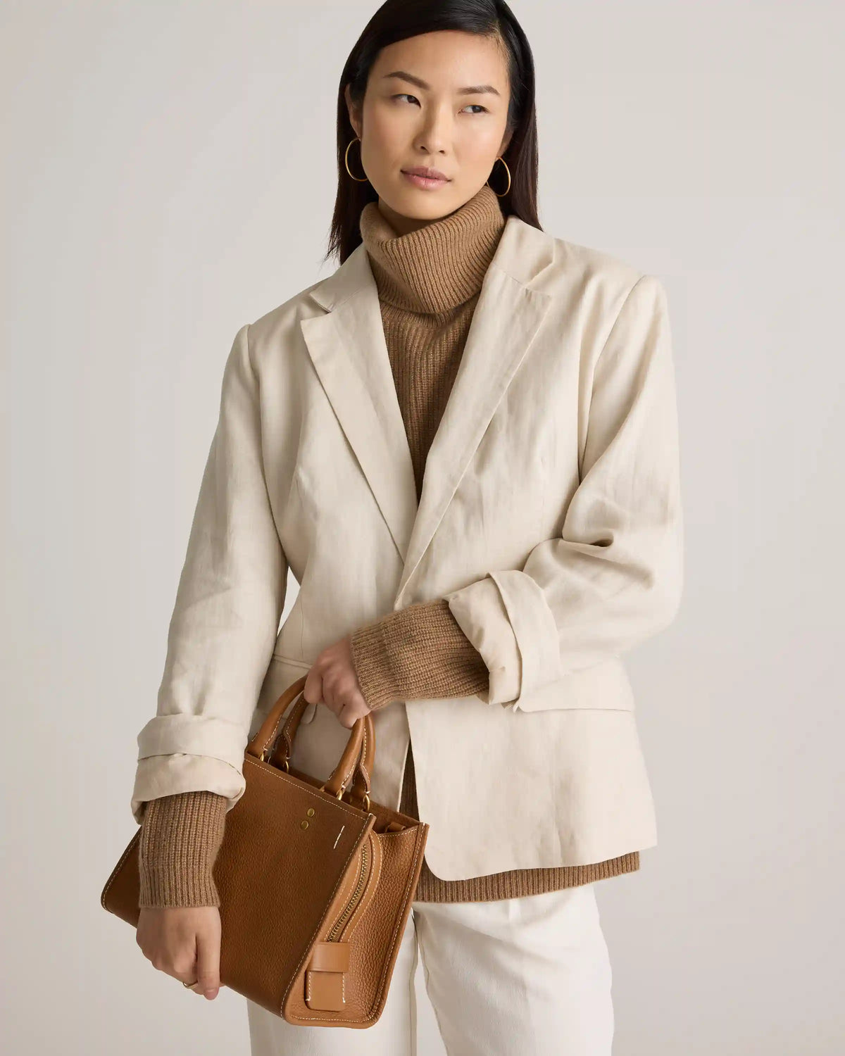Mongolian Cashmere Fisherman Turtleneck Sweater