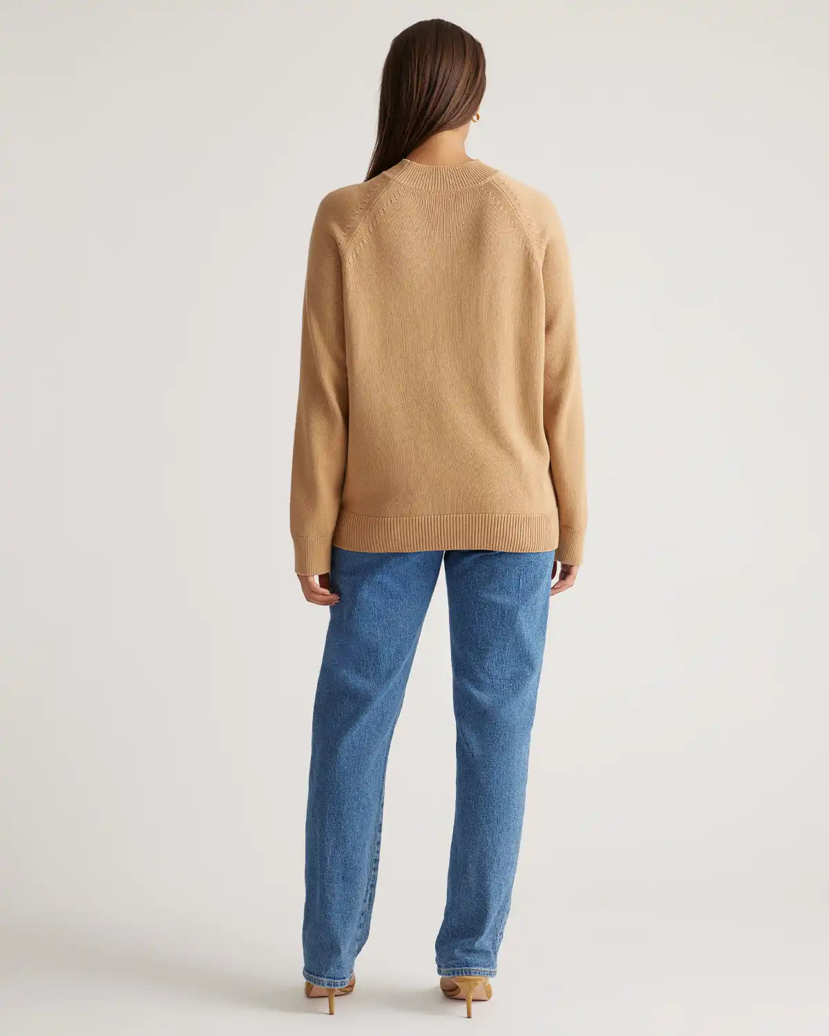100% Organic Cotton Mock Neck Sweater