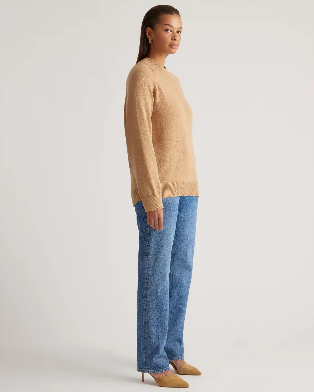 100% Organic Cotton Mock Neck Sweater
