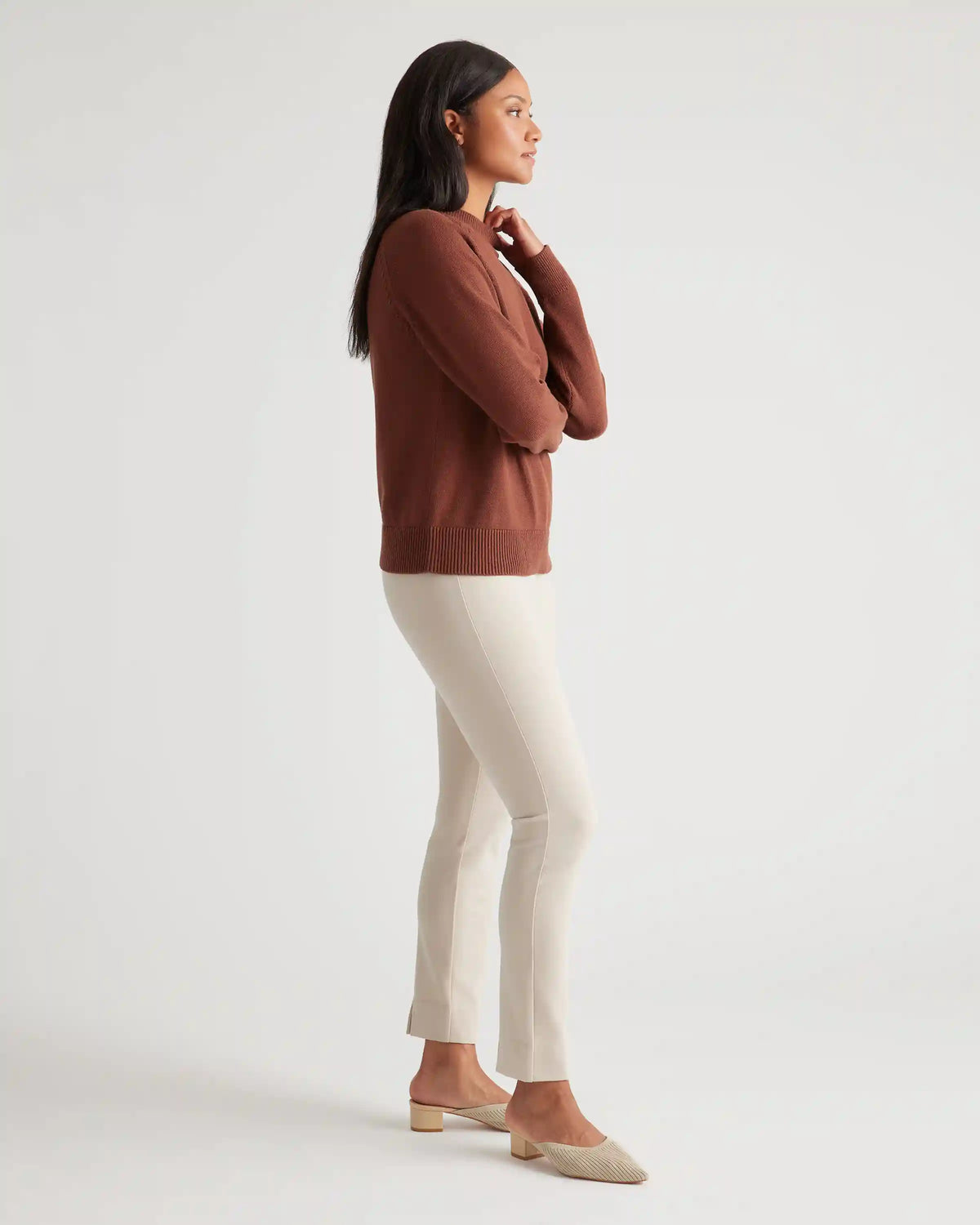 100% Organic Cotton Mock Neck Sweater
