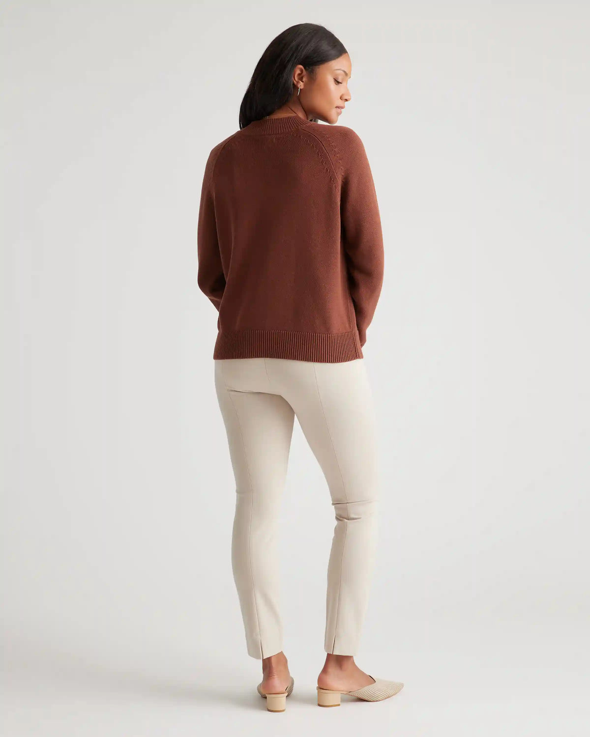 100% Organic Cotton Mock Neck Sweater