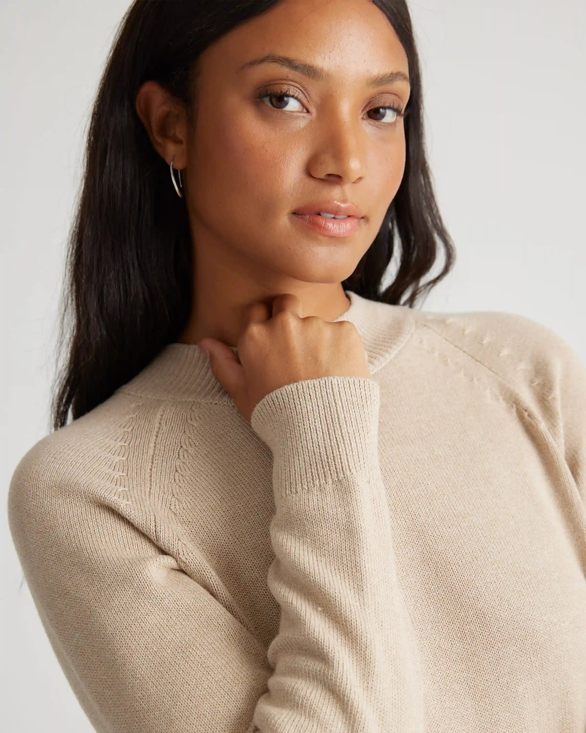 100% Organic Cotton Mock Neck Sweater