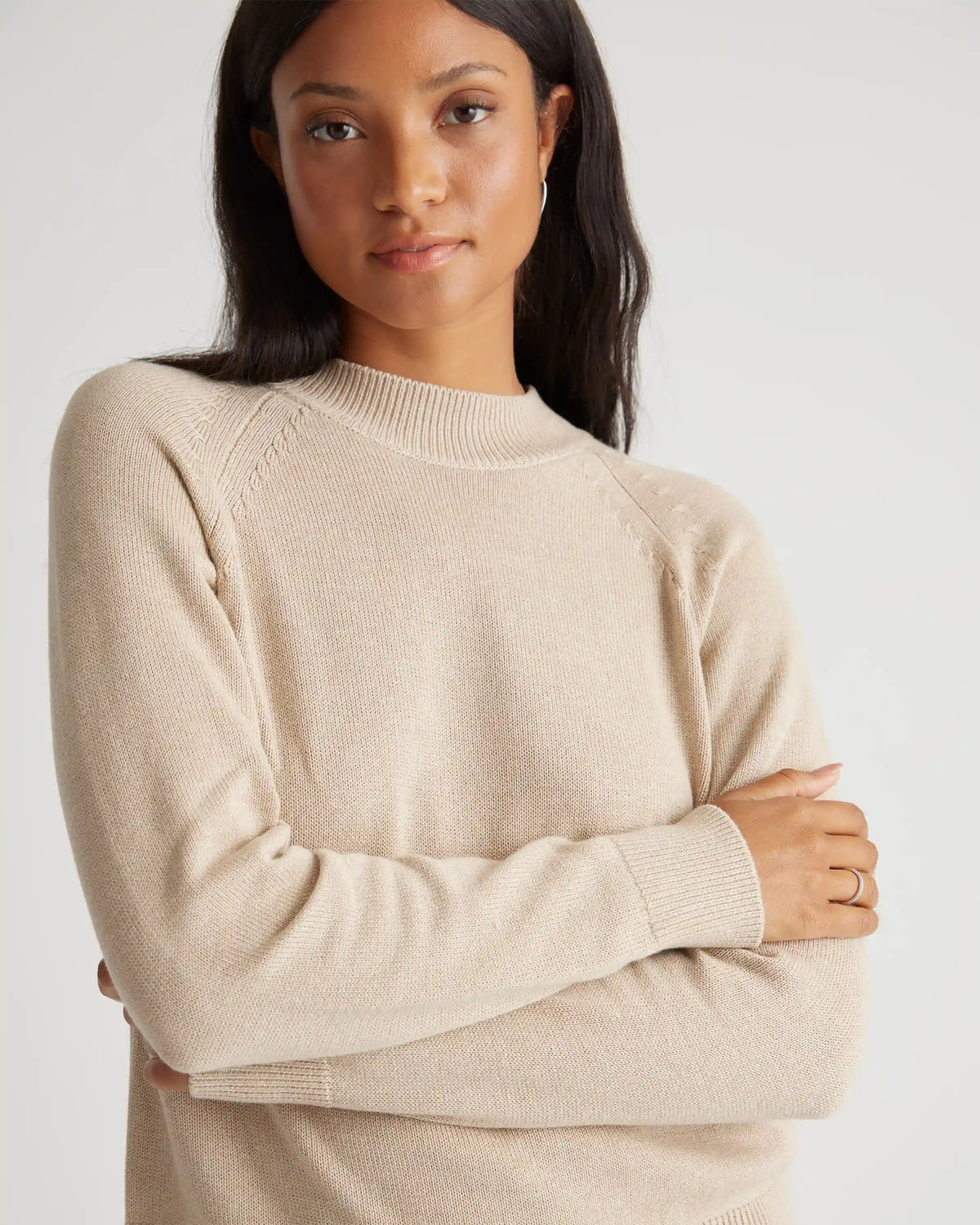 100% Organic Cotton Mock Neck Sweater
