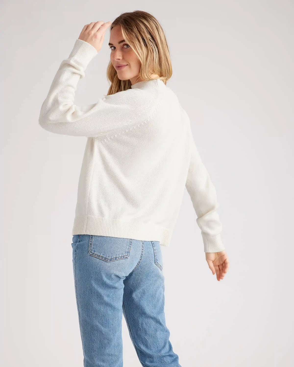 100% Organic Cotton Mock Neck Sweater