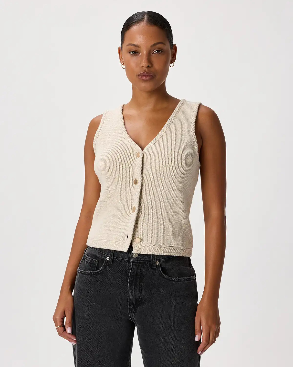 100% Organic Cotton V-Neck Sweater Vest