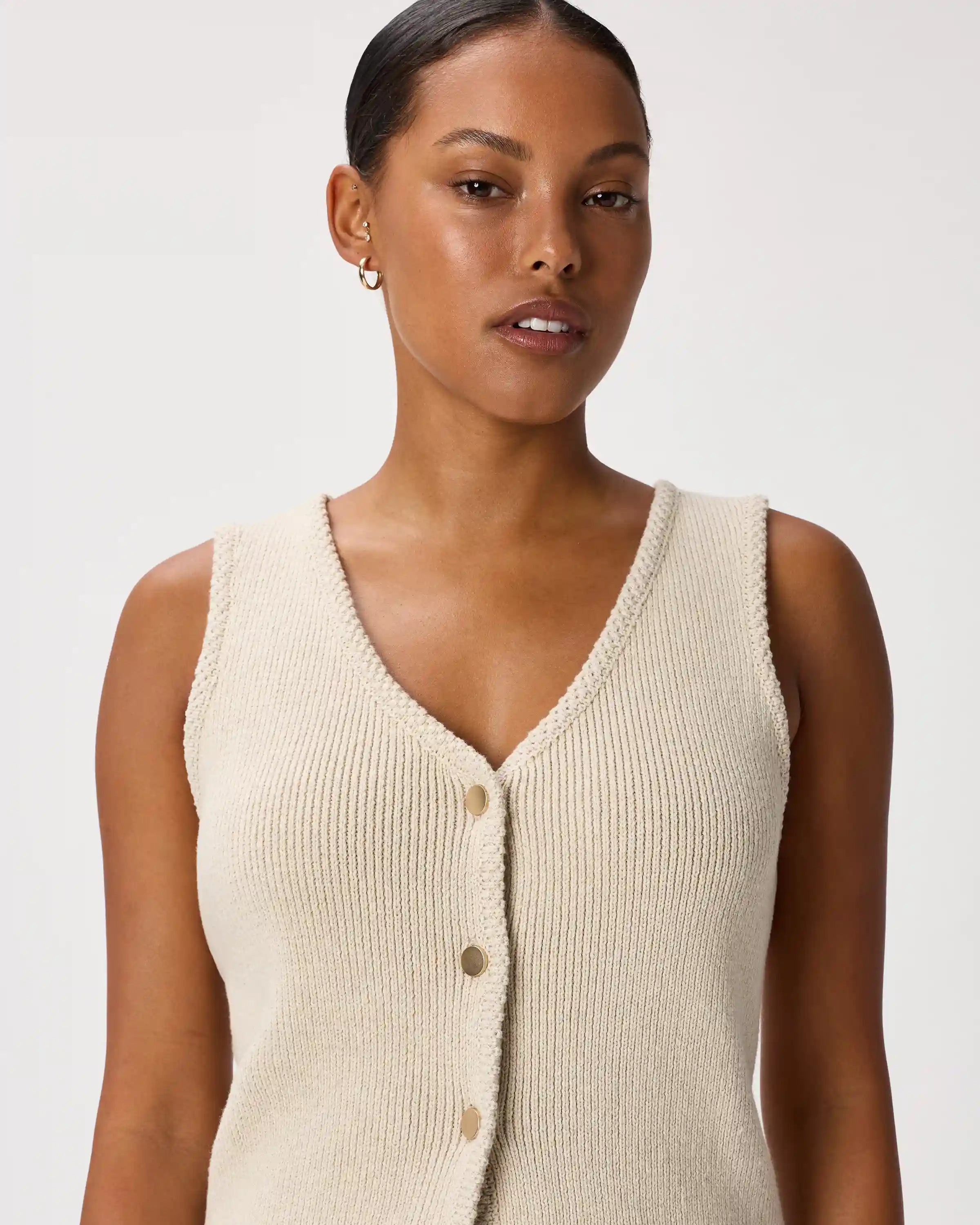 100% Organic Cotton V-Neck Sweater Vest