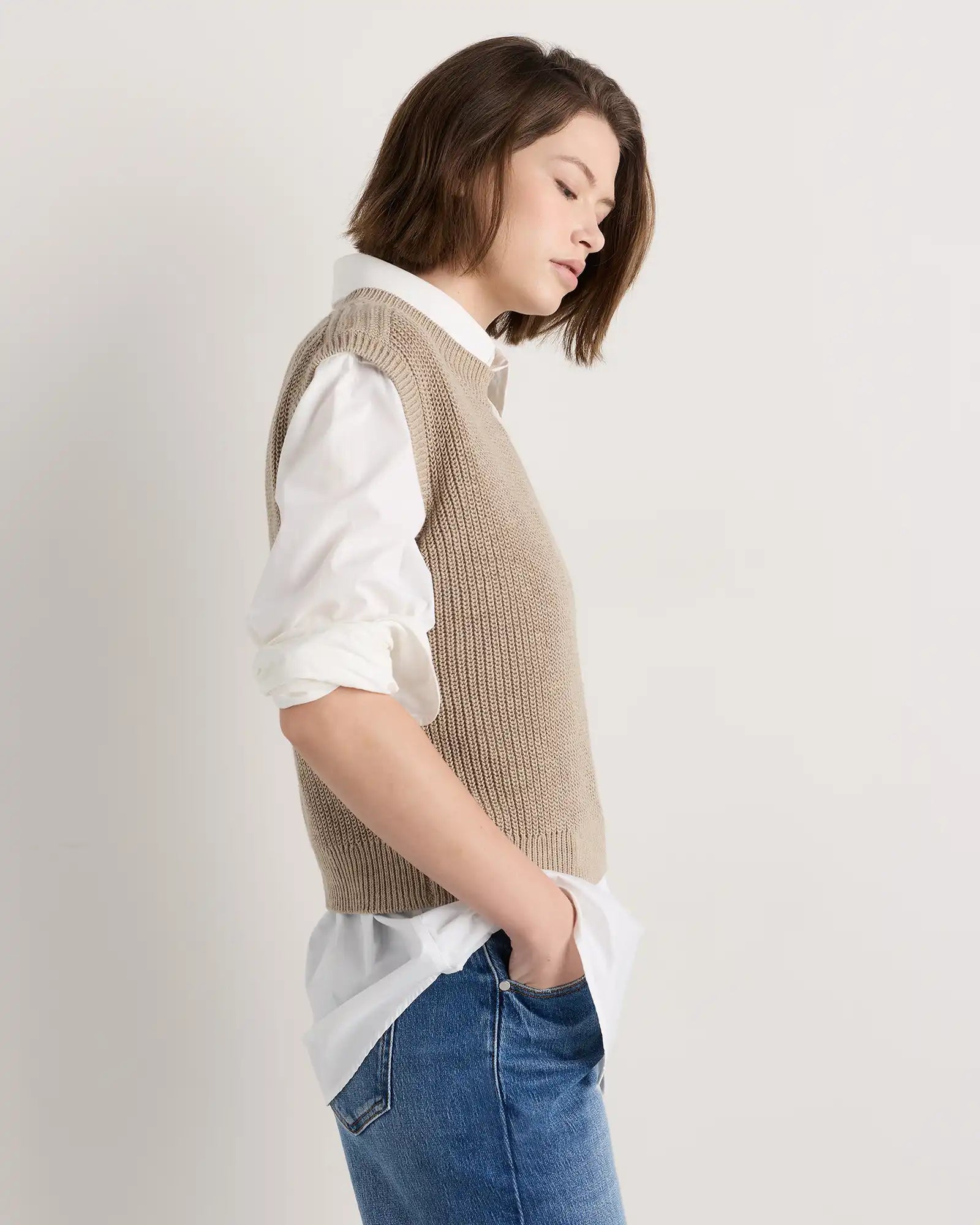 Cotton Linen Sweater Tank