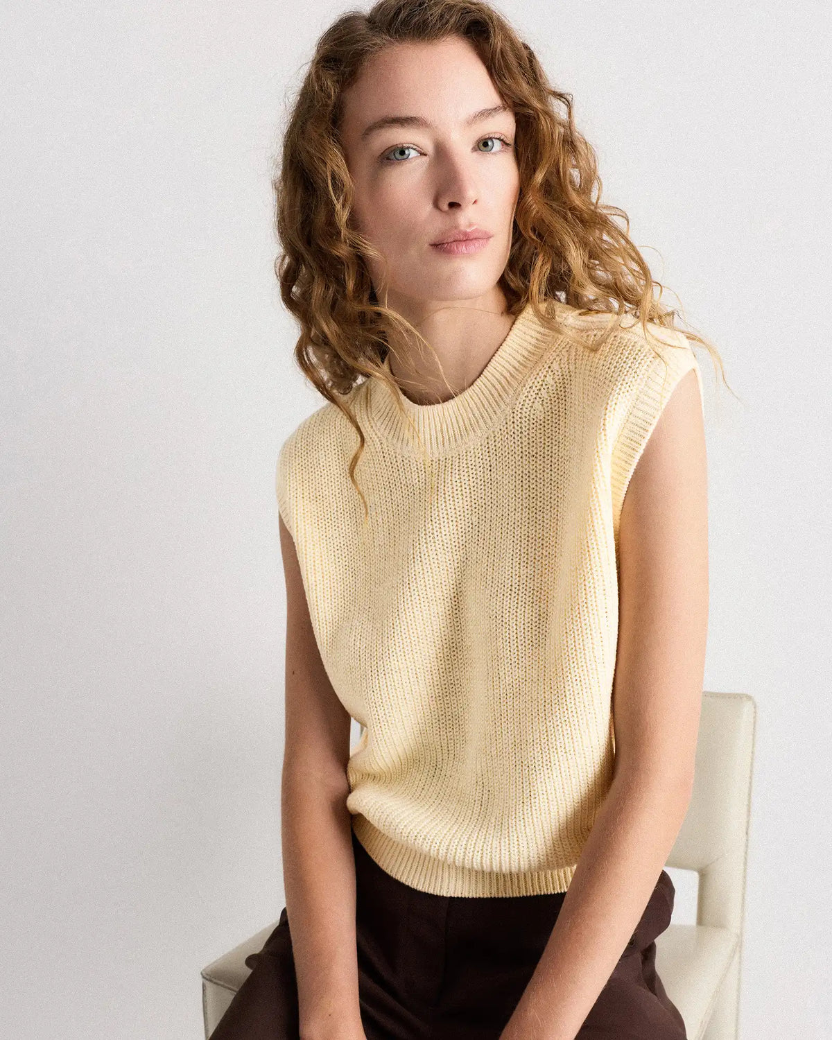 Cotton Linen Sweater Tank