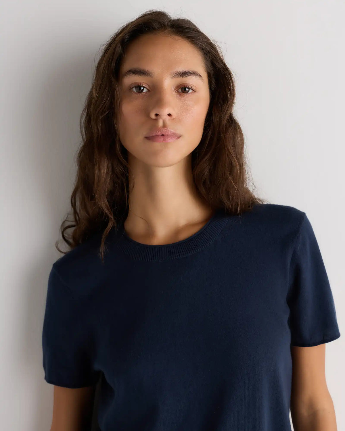 Lightweight Cotton Cashmere Relaxed Sweater Tee