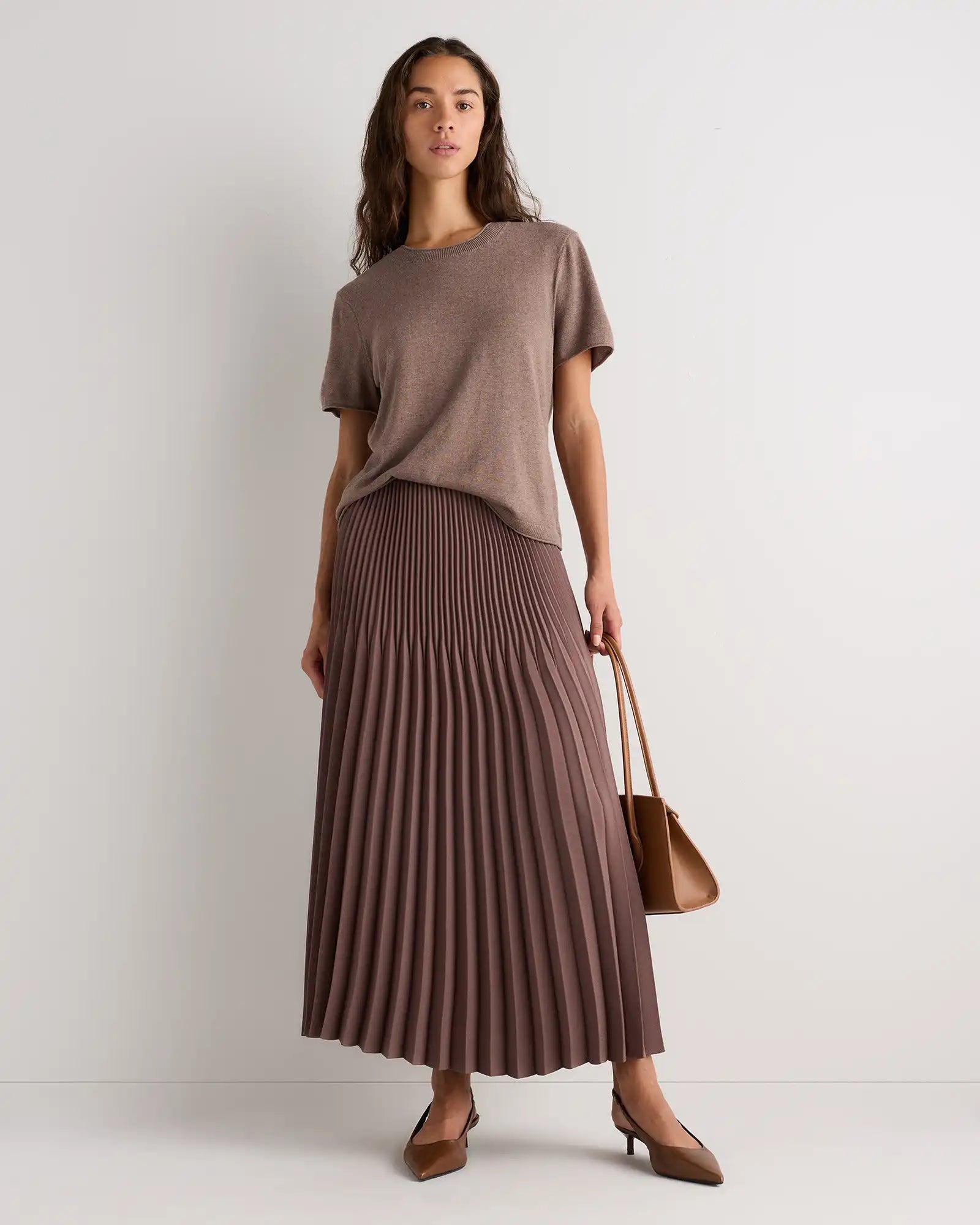 Lightweight Cotton Cashmere Relaxed Sweater Tee