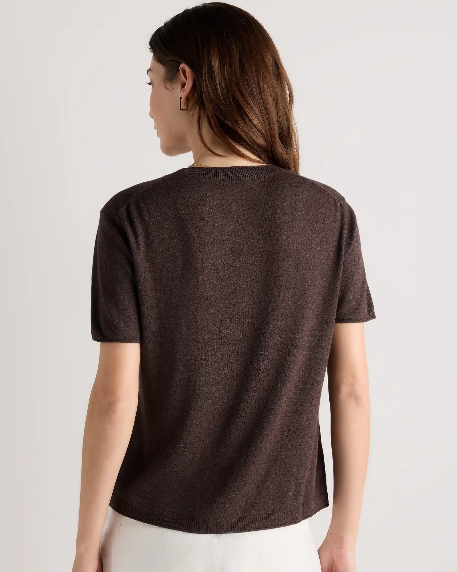 Lightweight Cotton Cashmere Relaxed Sweater Tee